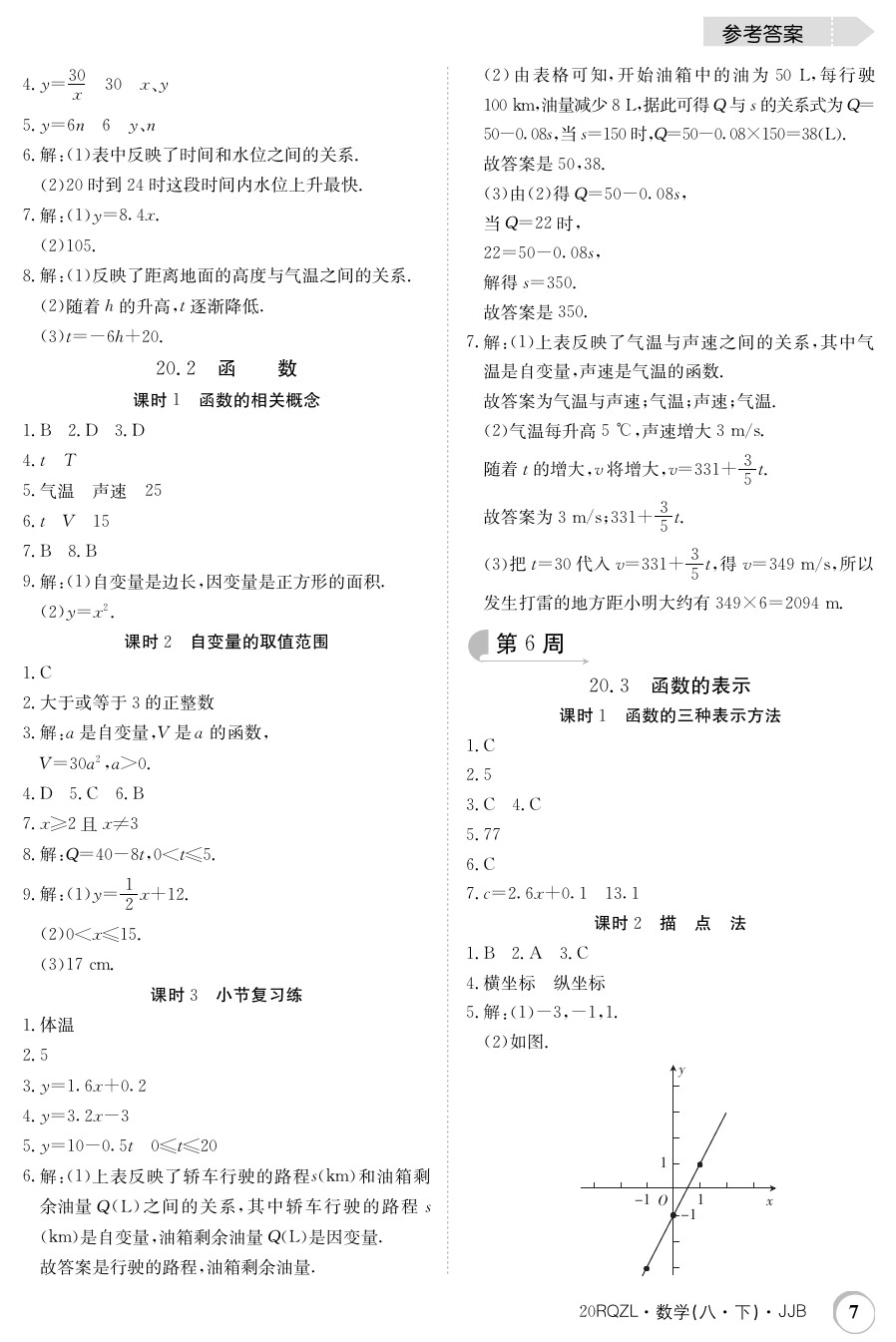 2020年日清周练八年级数学下册冀教版 第7页