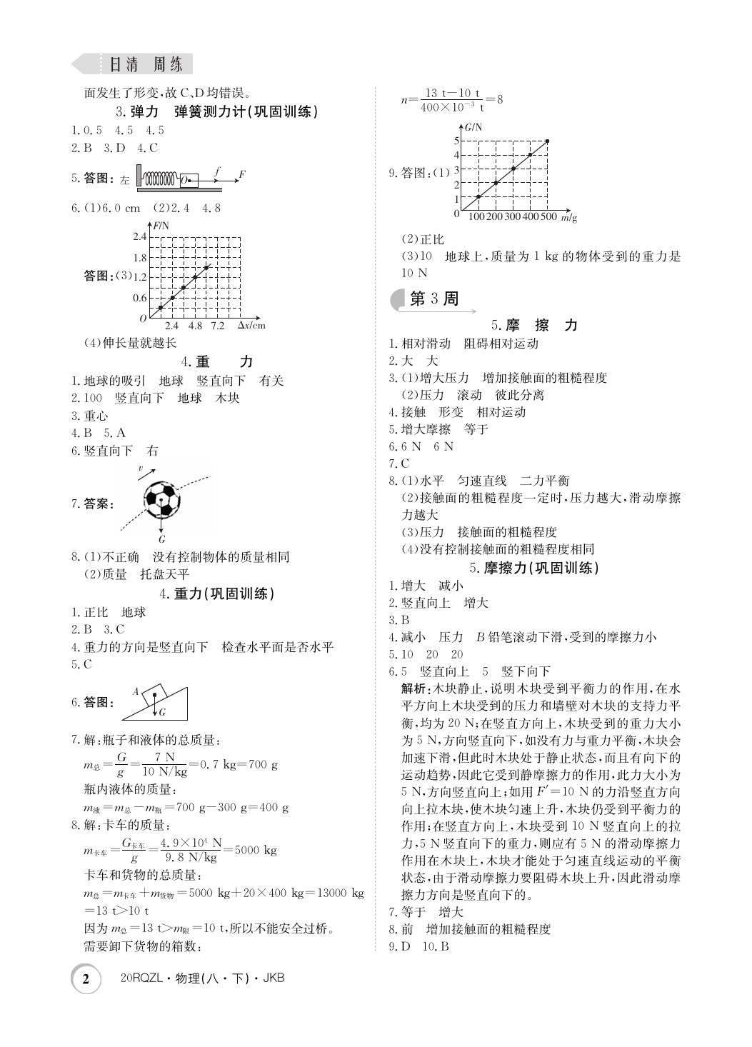 2020年日清周練八年級物理下冊教科版 第2頁