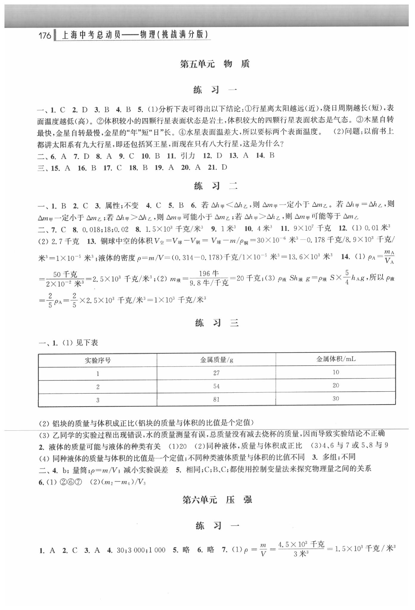 2020年上海中考總動(dòng)員物理 挑戰(zhàn)滿分版 第4頁