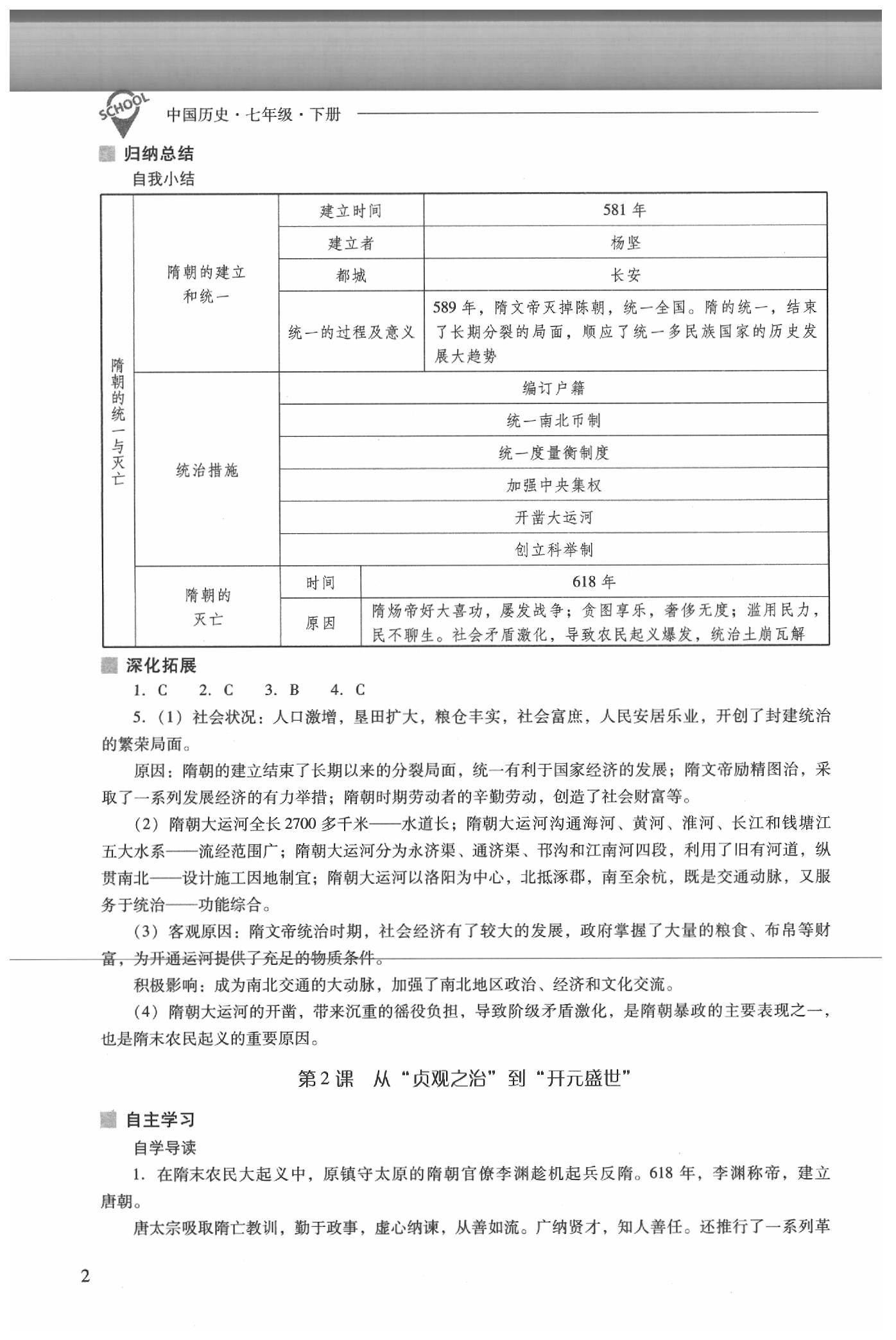 2020年新課程問(wèn)題解決導(dǎo)學(xué)方案七年級(jí)中國(guó)歷史下冊(cè)人教版 第2頁(yè)