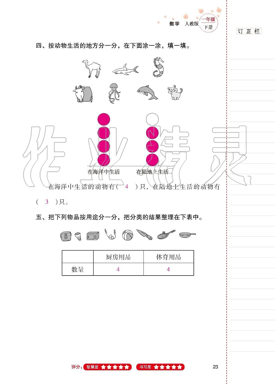 2020年云南省標(biāo)準(zhǔn)教輔同步指導(dǎo)訓(xùn)練與檢測(cè)一年級(jí)數(shù)學(xué)下冊(cè)人教版 第22頁