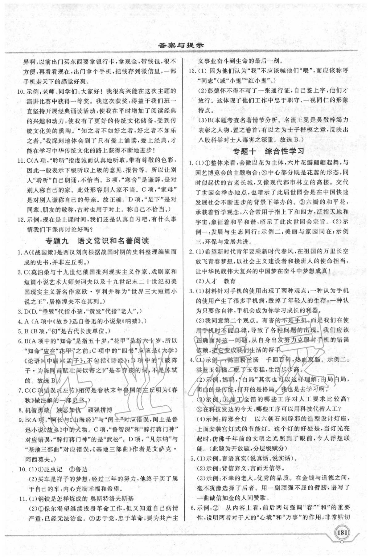 2020年新中考目標測試語文 第5頁