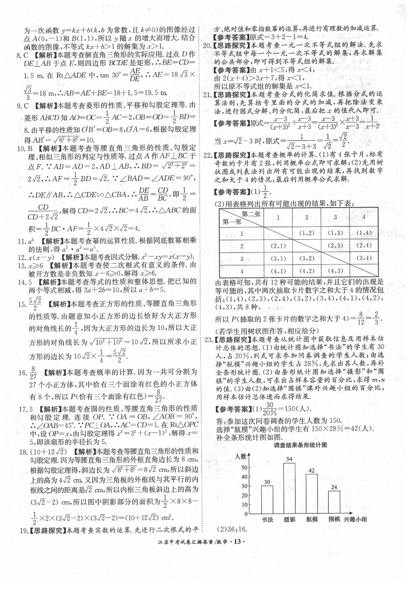 2020年江苏13大市中考试题精编数学 第15页