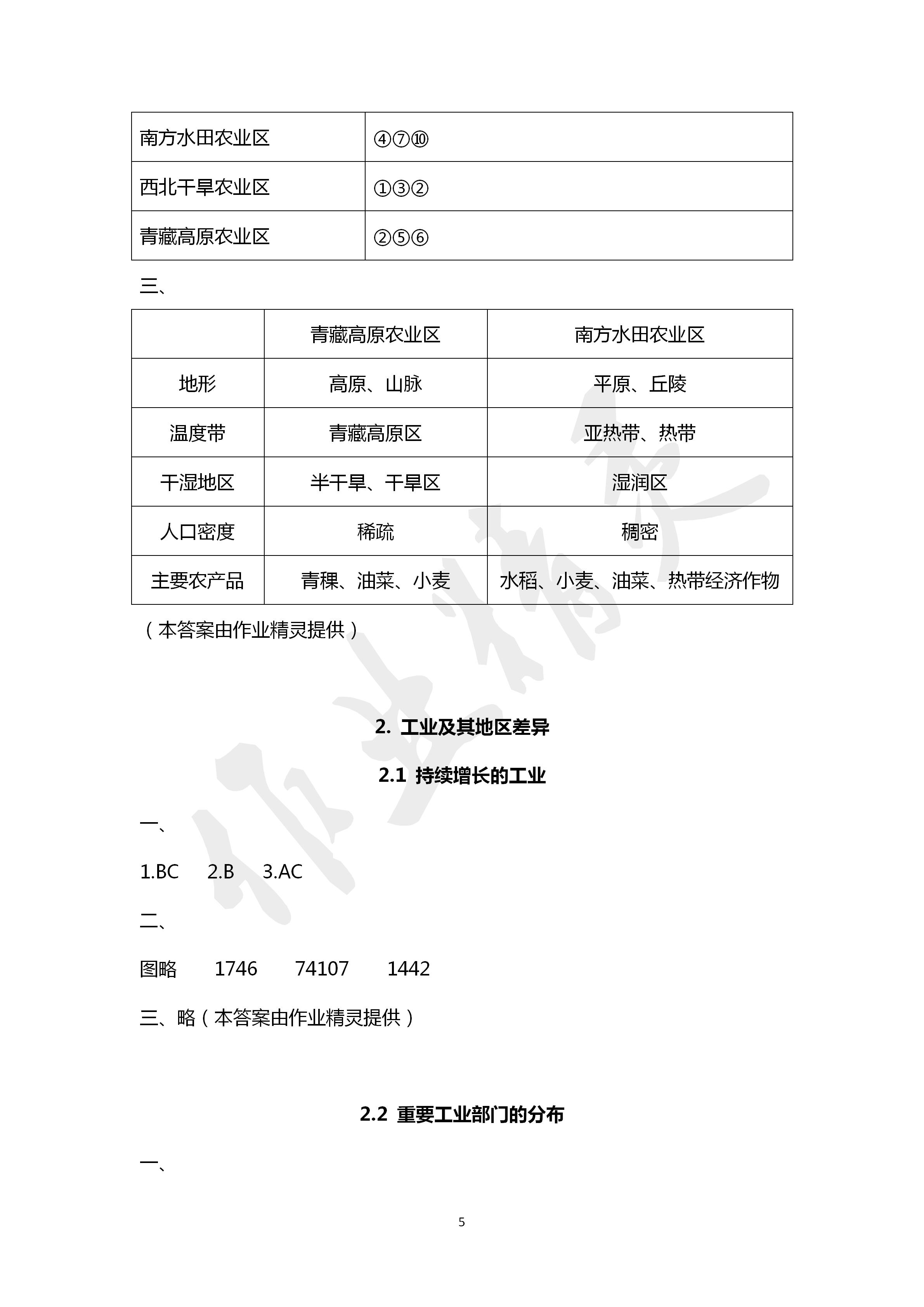 2020年地理練習部分七年級第二學期滬教版 第5頁