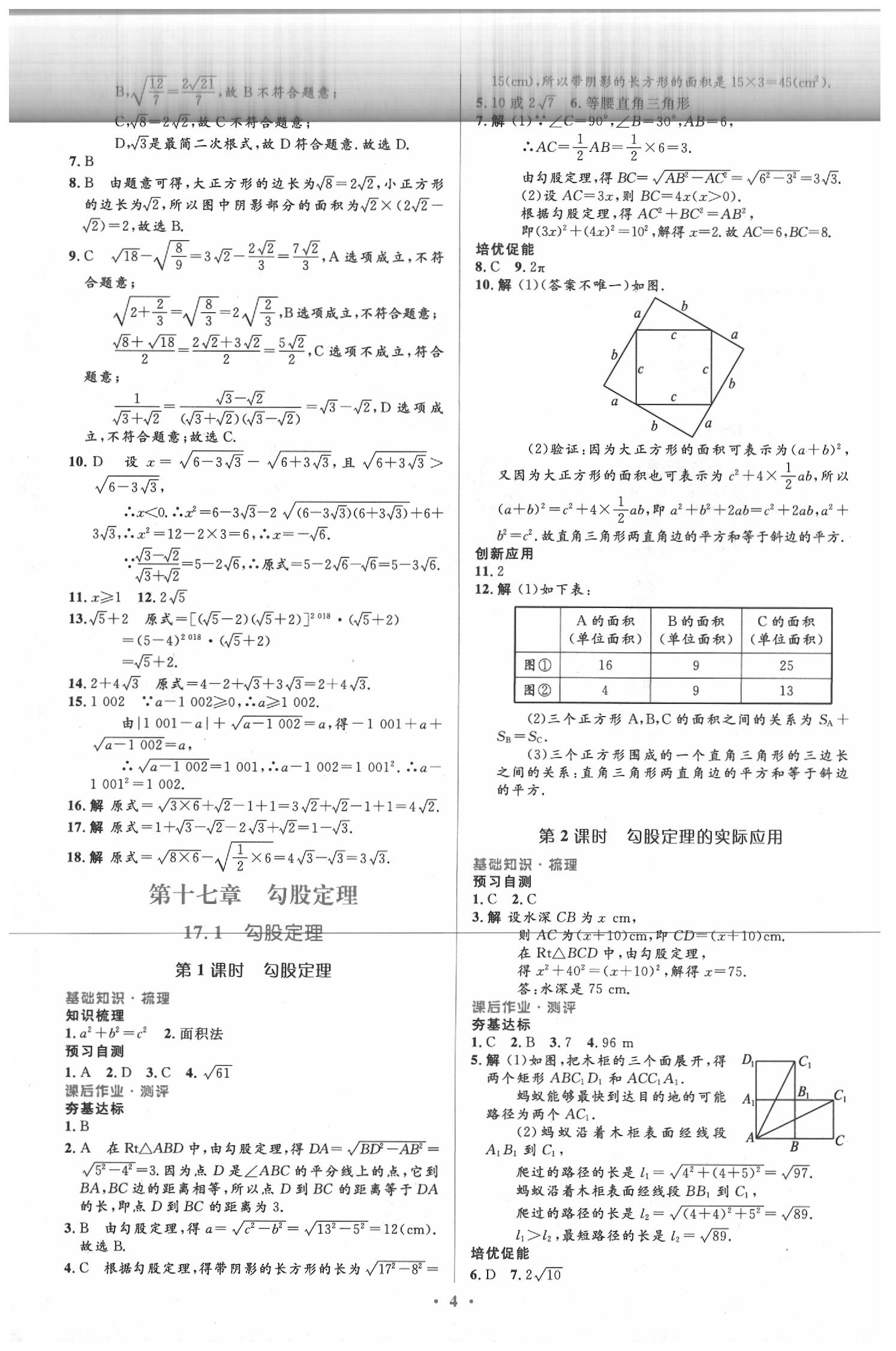 2020年人教金學(xué)典同步解析與測(cè)評(píng)學(xué)考練八年級(jí)數(shù)學(xué)下冊(cè)人教版 參考答案第4頁(yè)