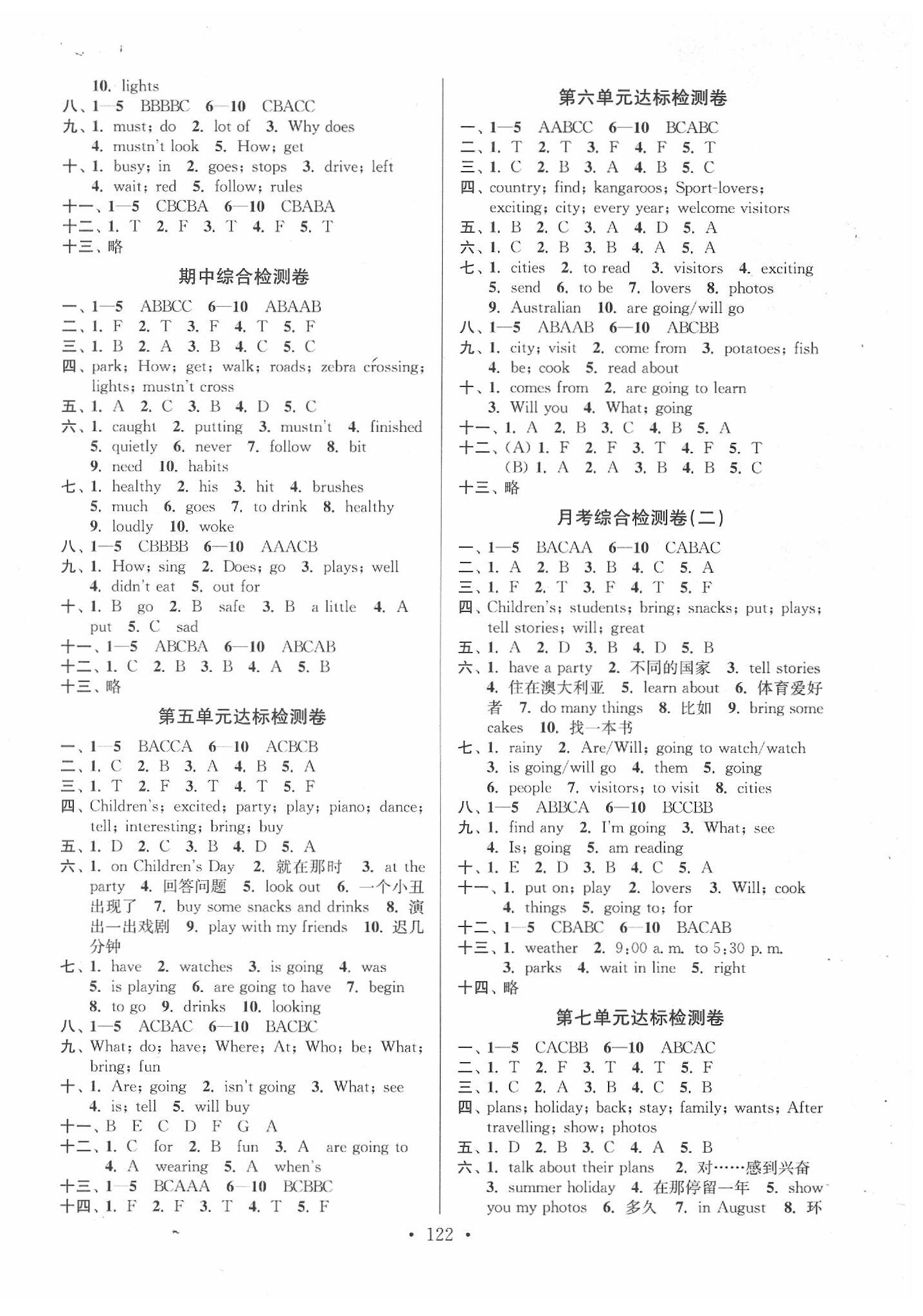 2020年江蘇好卷六年級(jí)英語(yǔ)下冊(cè)譯林版 參考答案第2頁(yè)