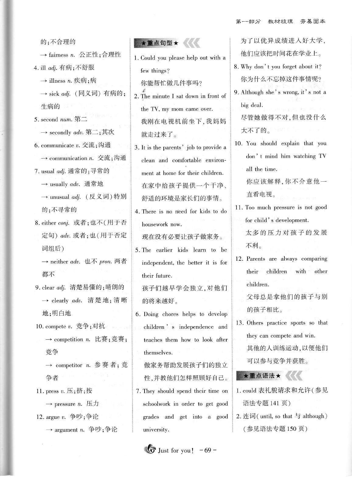 2020年蓉城優(yōu)課堂給力A加九年級(jí)英語(yǔ)中考復(fù)習(xí) 參考答案第74頁(yè)