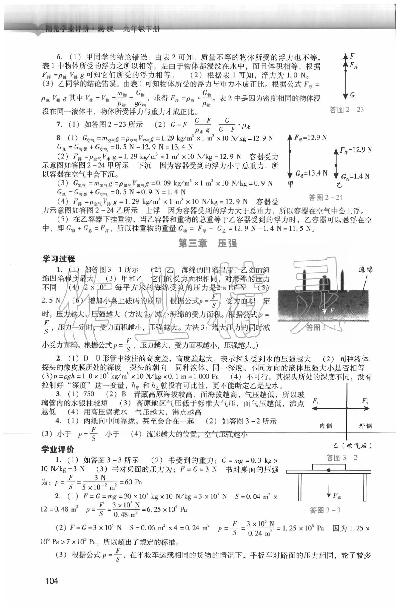 2020年陽光學(xué)業(yè)評價九年級物理下冊人教版 第6頁