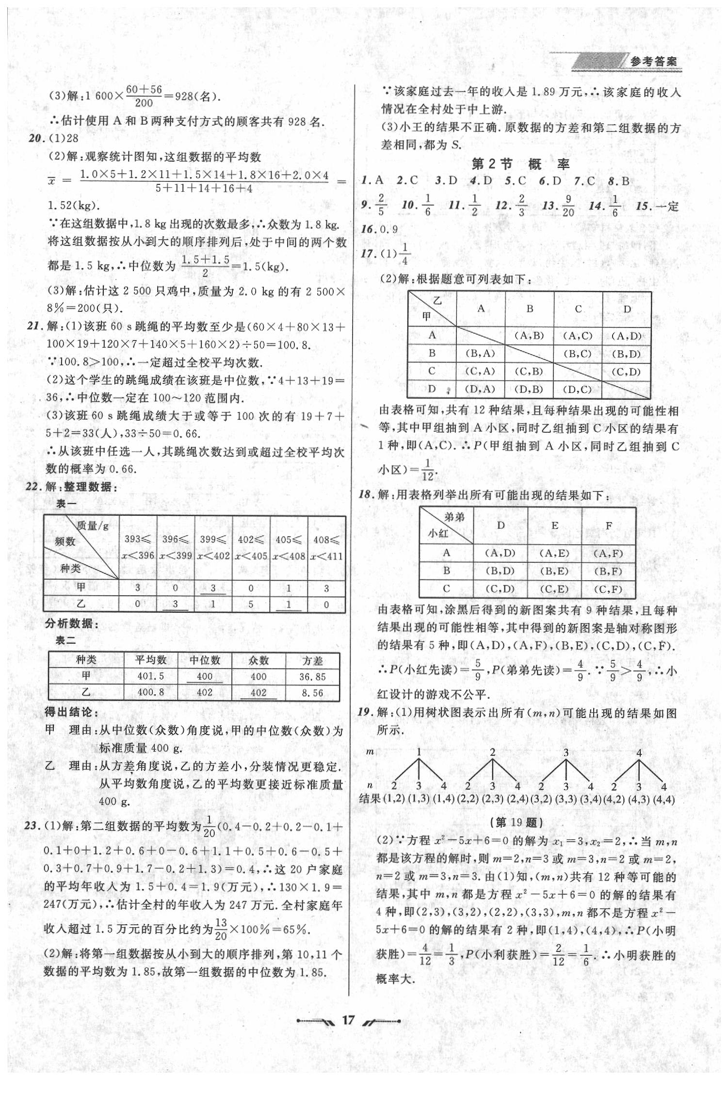 2020年中考全程復(fù)習(xí)訓(xùn)練數(shù)學(xué) 第17頁