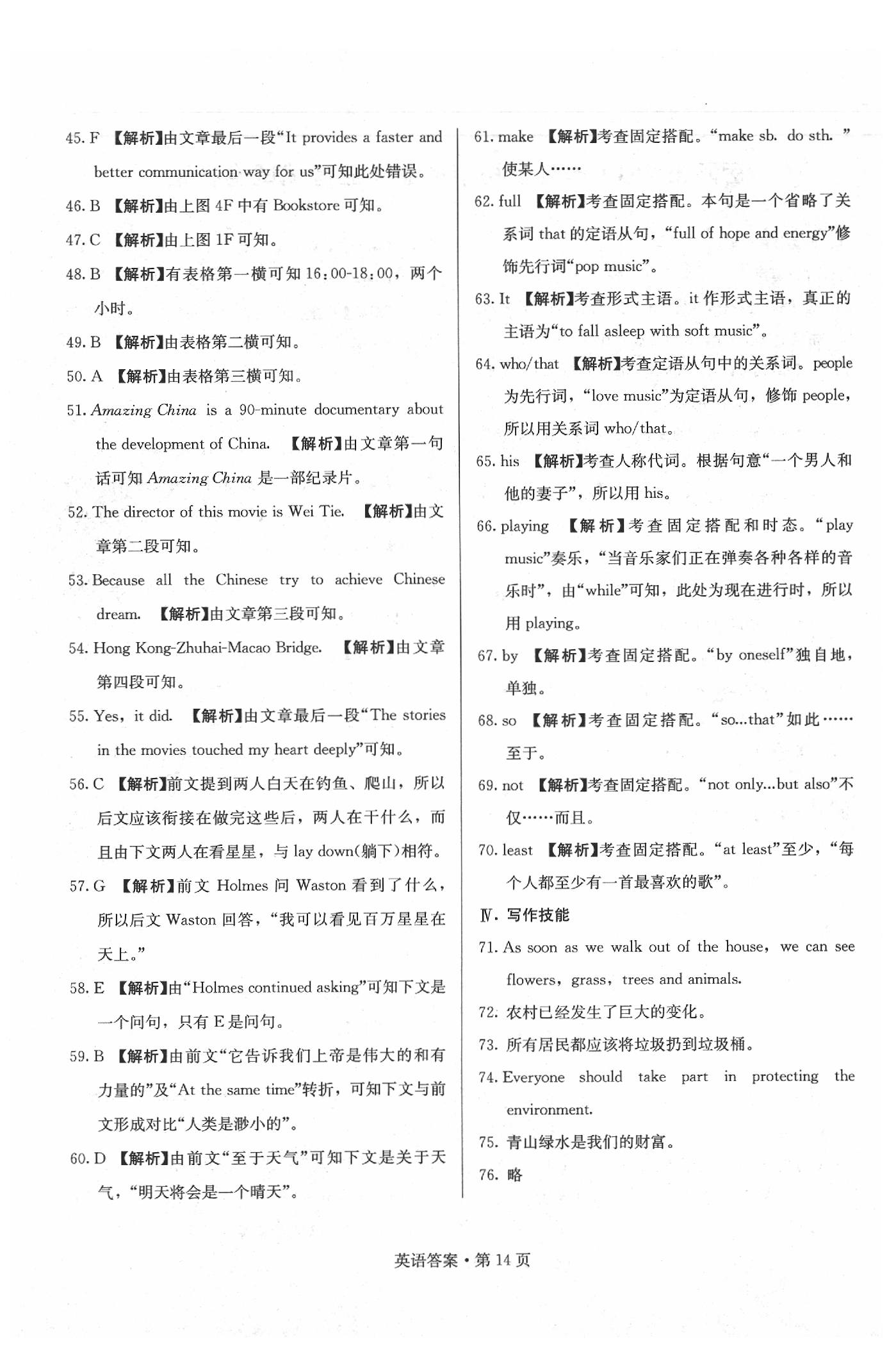 2020年湖南中考必備英語 第14頁