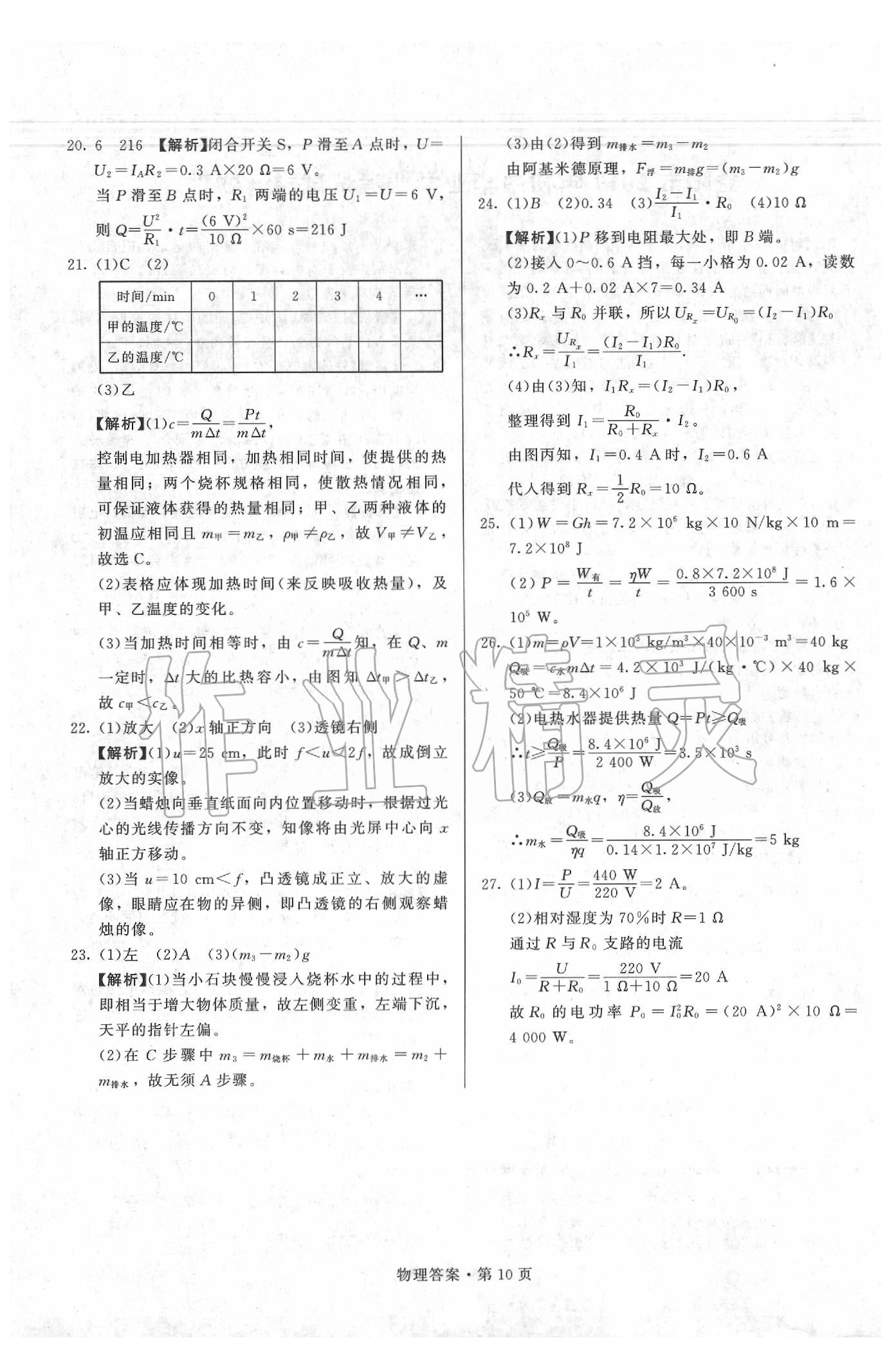 2020年湖南中考必备物理 第10页