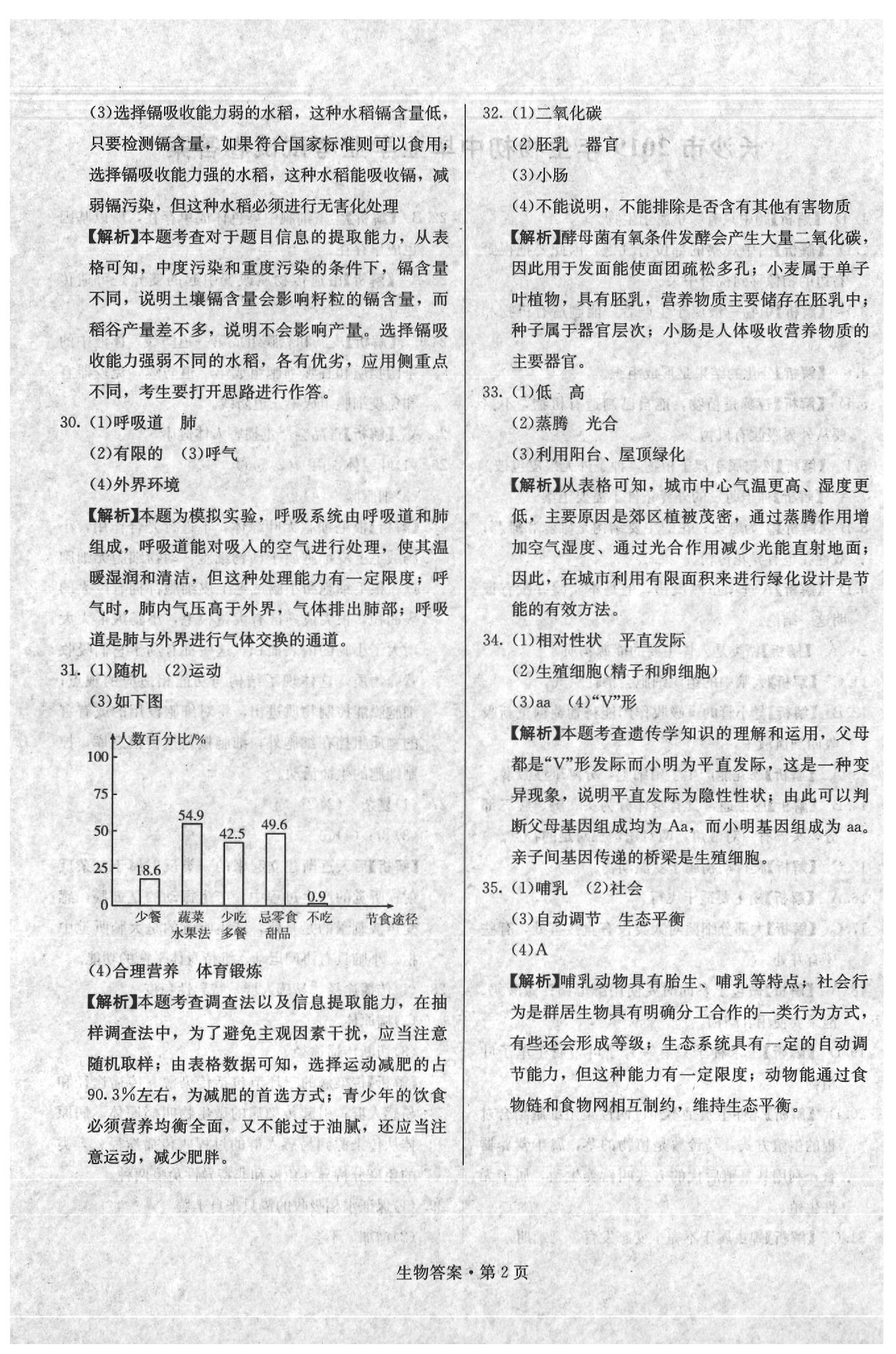 2020年湖南中考必备生物 第2页