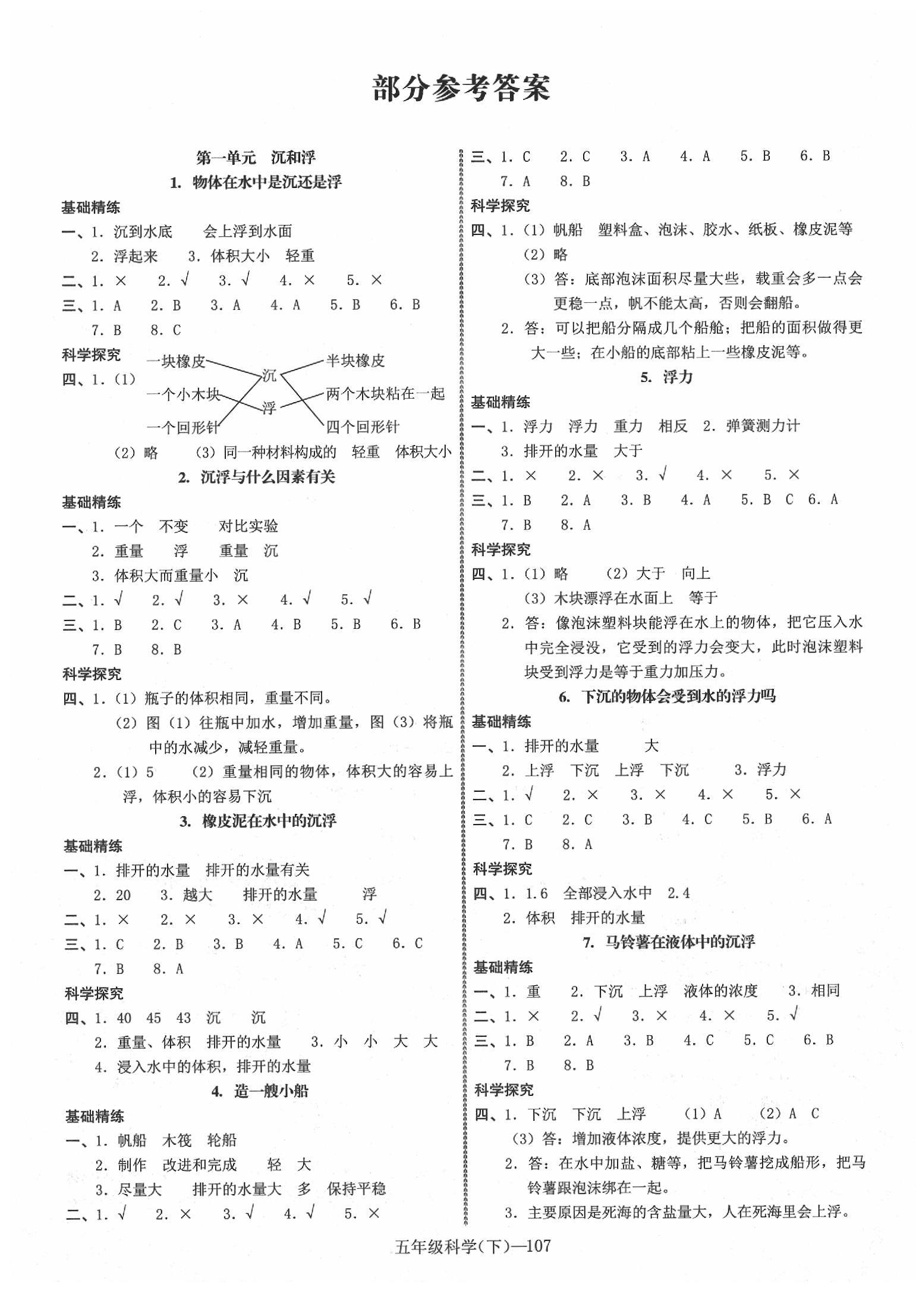 2020年小學(xué)學(xué)習(xí)好幫手五年級(jí)科學(xué)下冊(cè)教科版 第1頁(yè)