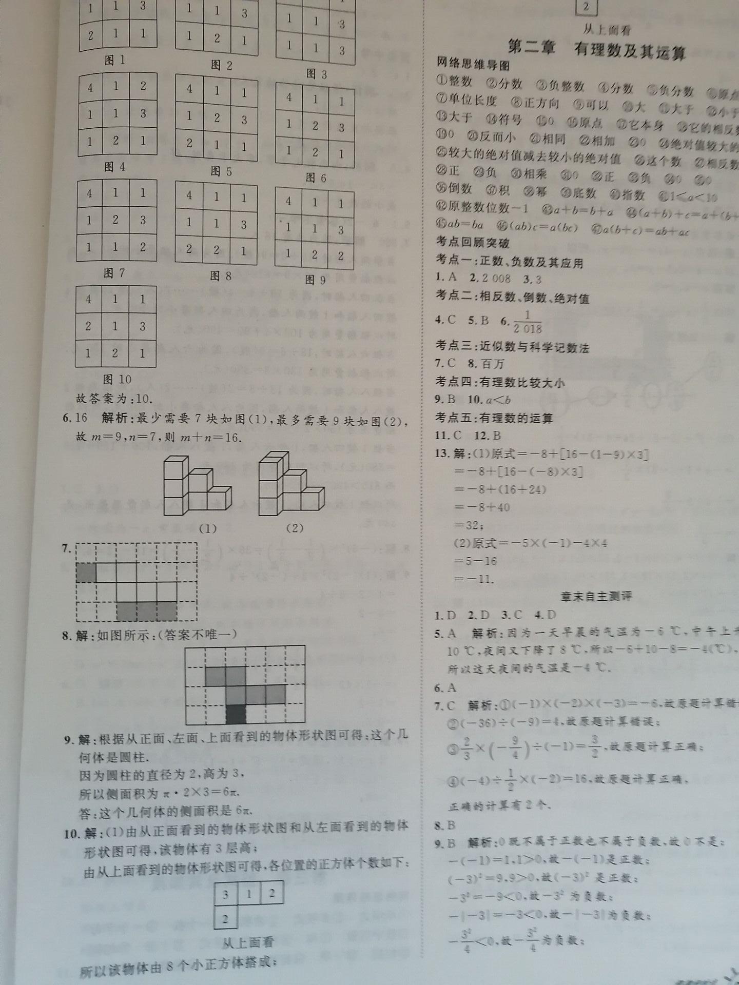 2020年鲁人泰斗快乐寒假假期好时光六年级数学人教版 参考答案第2页