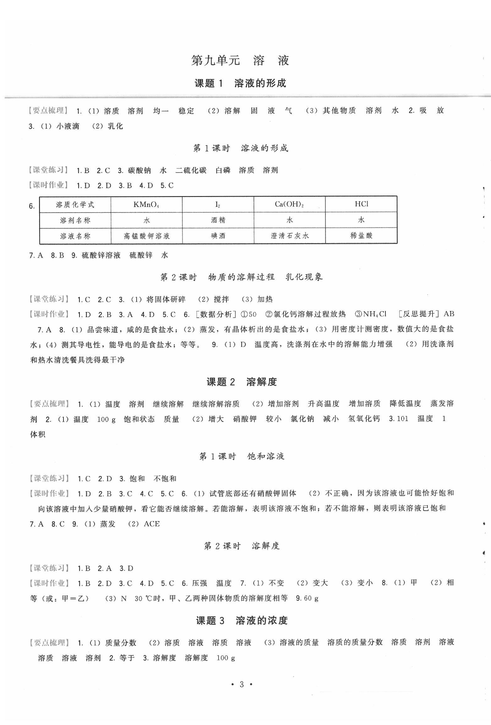 2020年顶尖课课练九年级化学下册人教版 第3页