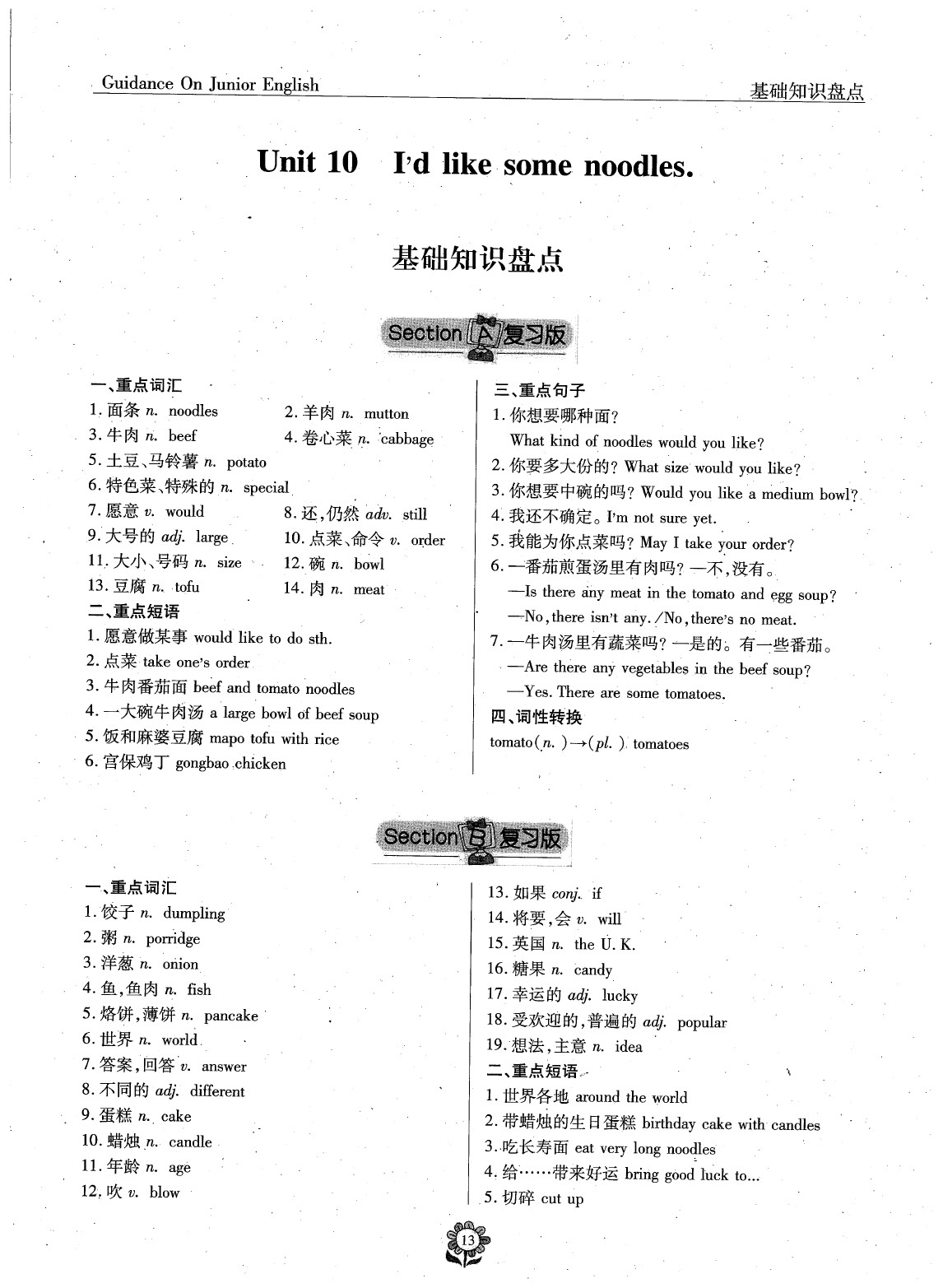 2020年英語風向標七年級下冊人教版 參考答案第15頁