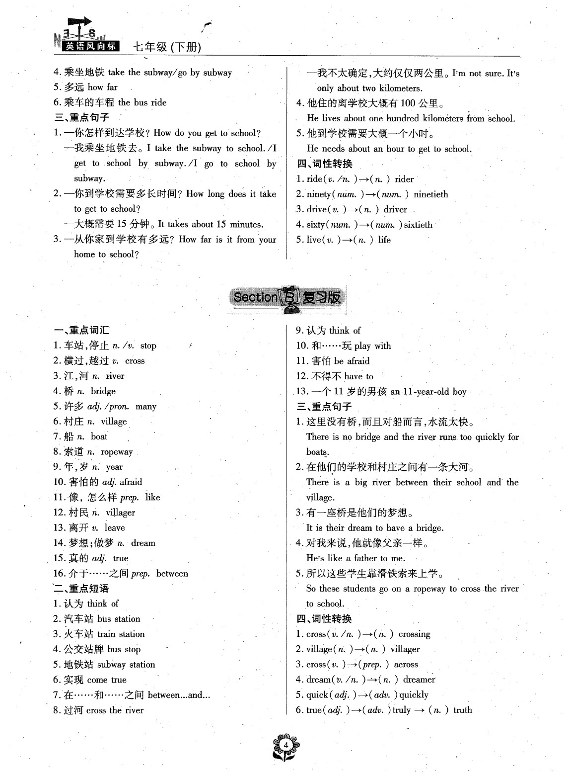 2020年英語風向標七年級下冊人教版 參考答案第6頁