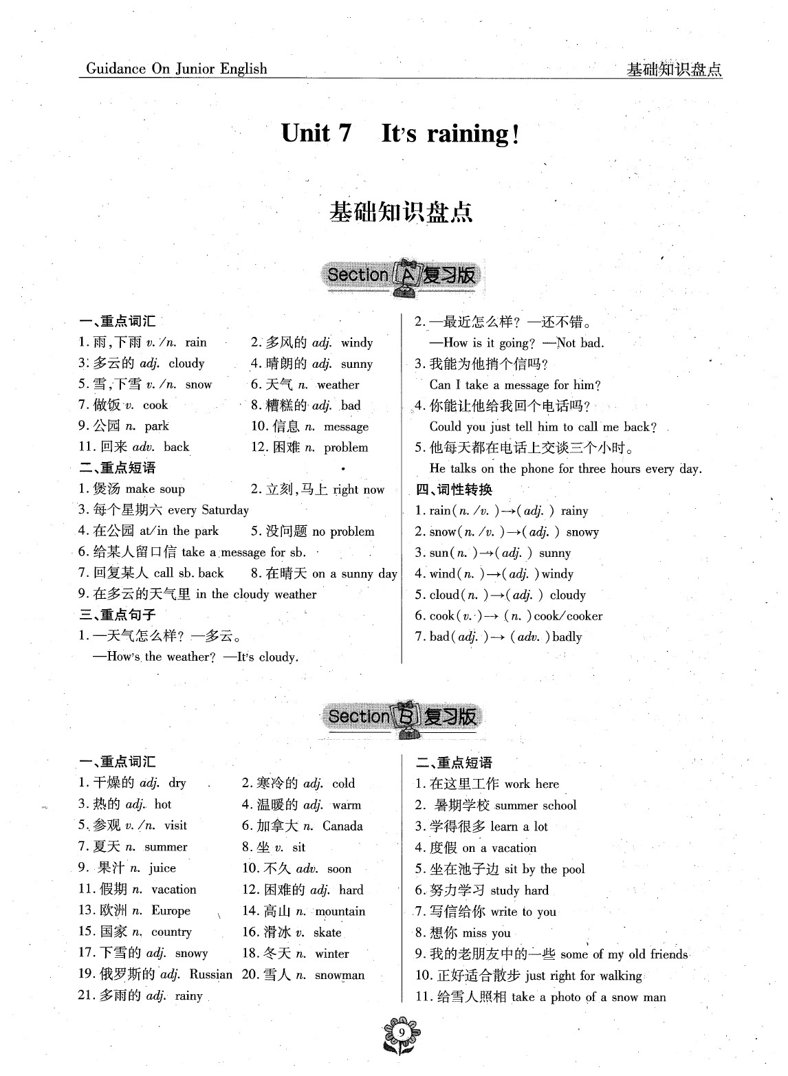 2020年英語風向標七年級下冊人教版 參考答案第11頁