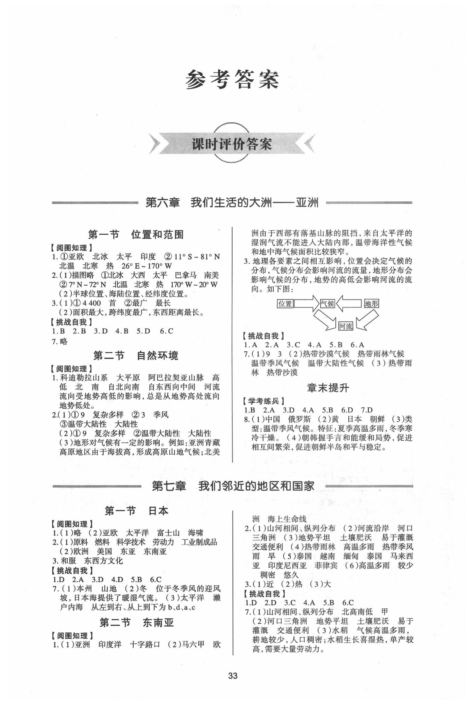 2020年新課程學(xué)習(xí)與檢測(cè)七年級(jí)地理下冊(cè)人教版 第1頁