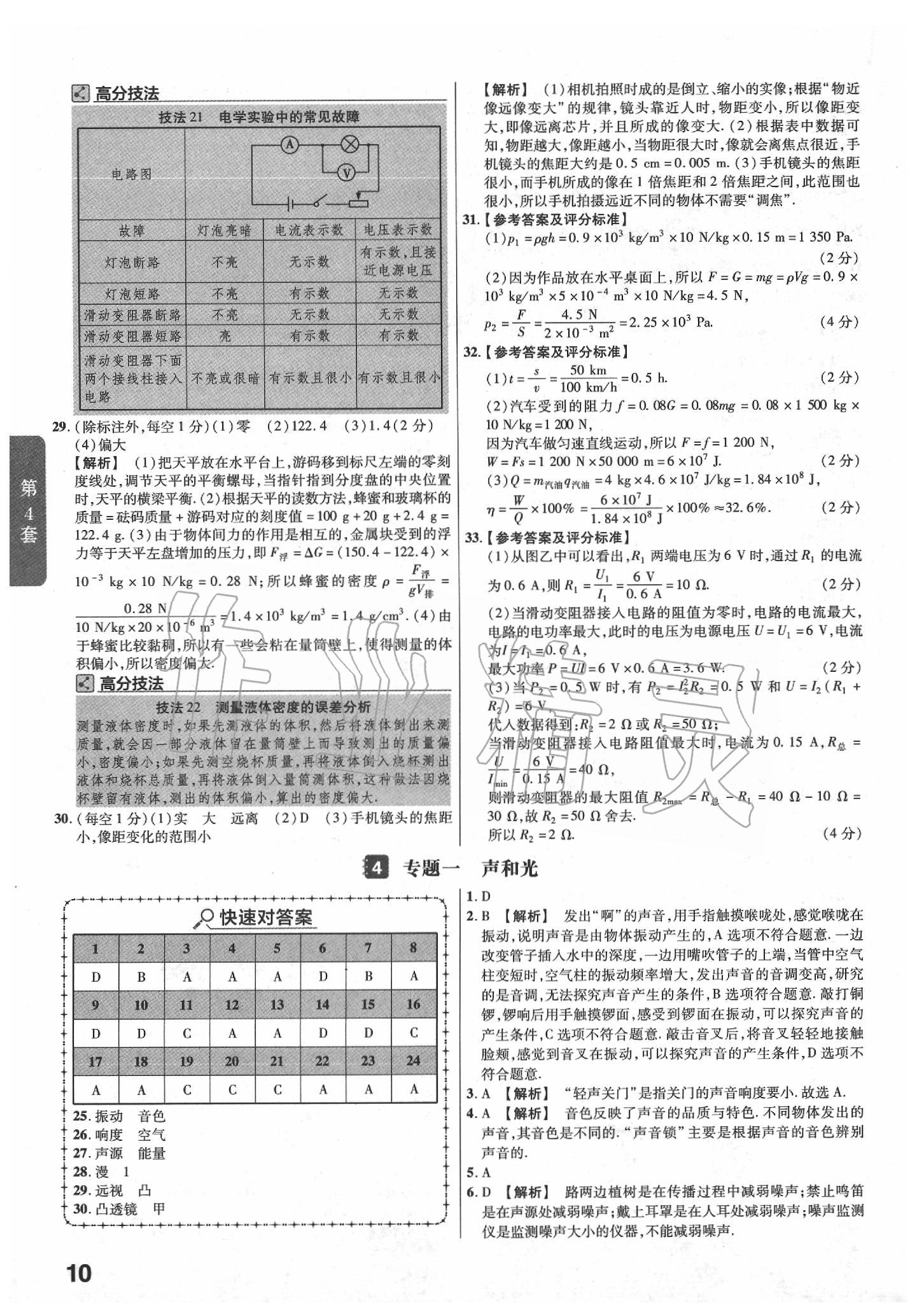 2020年金考卷福建中考45套匯編物理 第10頁(yè)