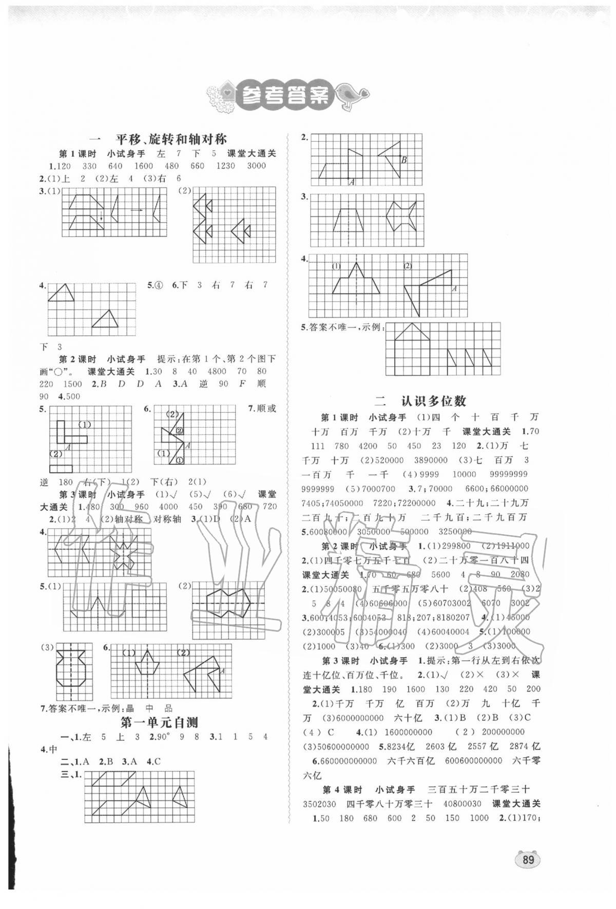 2020年新課程學(xué)習(xí)與測評(píng)同步學(xué)習(xí)四年級(jí)數(shù)學(xué)下冊蘇教版 第1頁