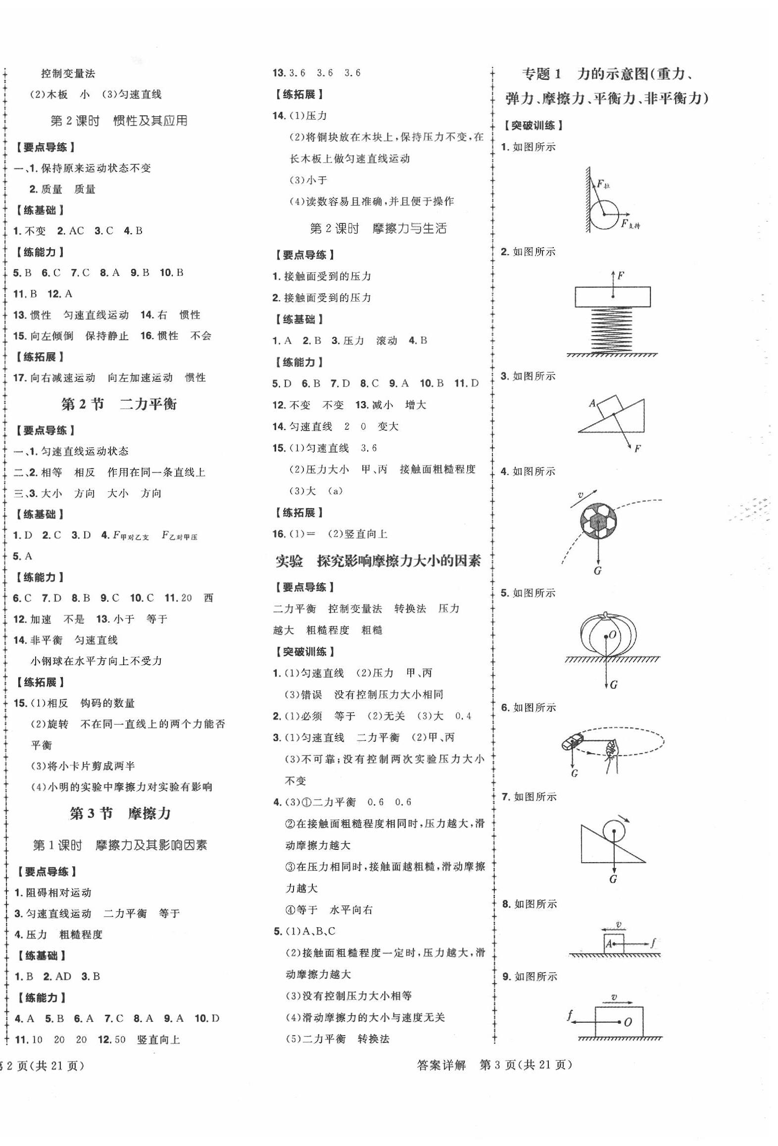 2020年练出好成绩八年级物理下册人教版 第2页