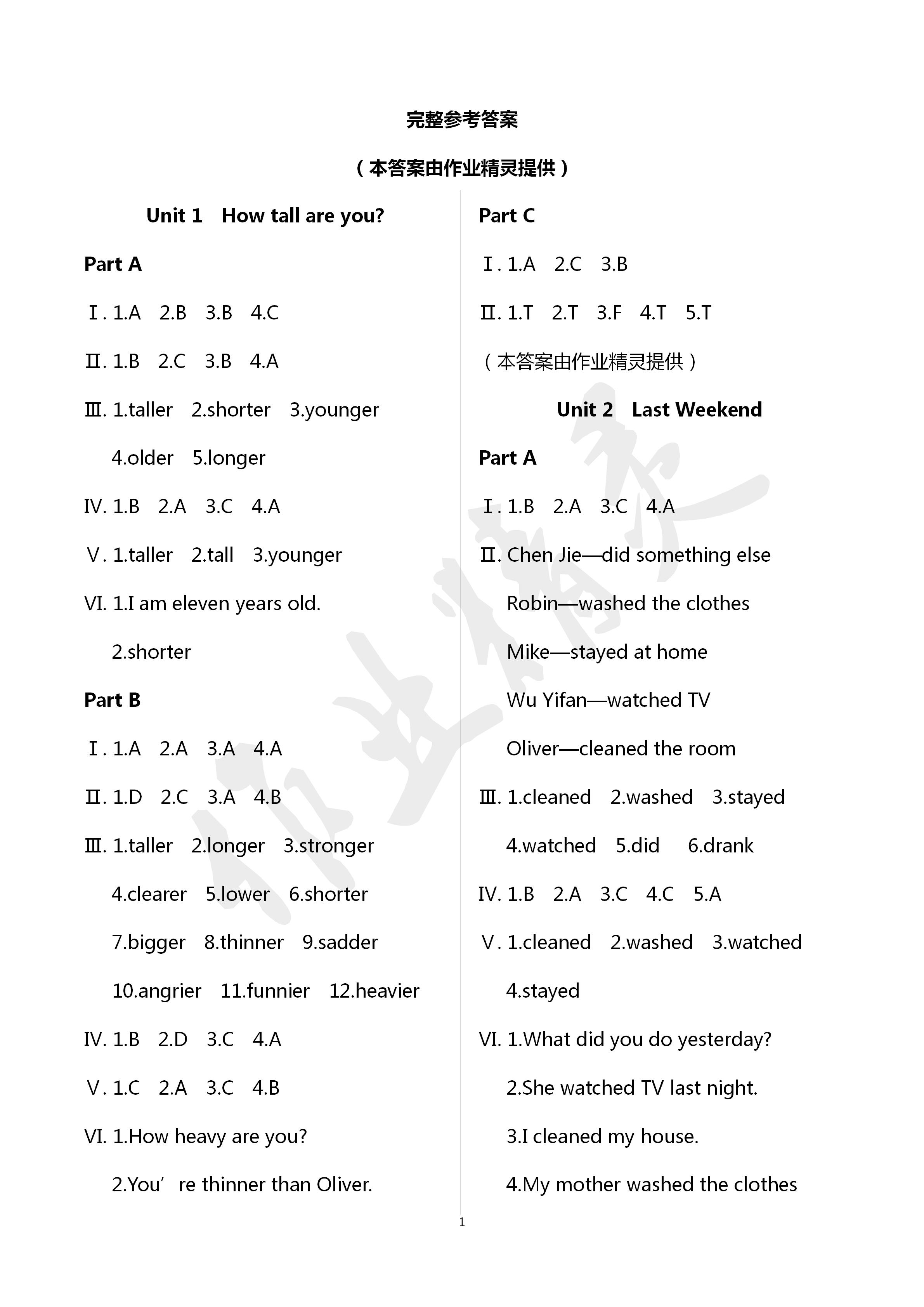 2020年云南省標(biāo)準(zhǔn)教輔同步指導(dǎo)訓(xùn)練與檢測(cè)六年級(jí)英語(yǔ)下冊(cè)人教版 第1頁(yè)