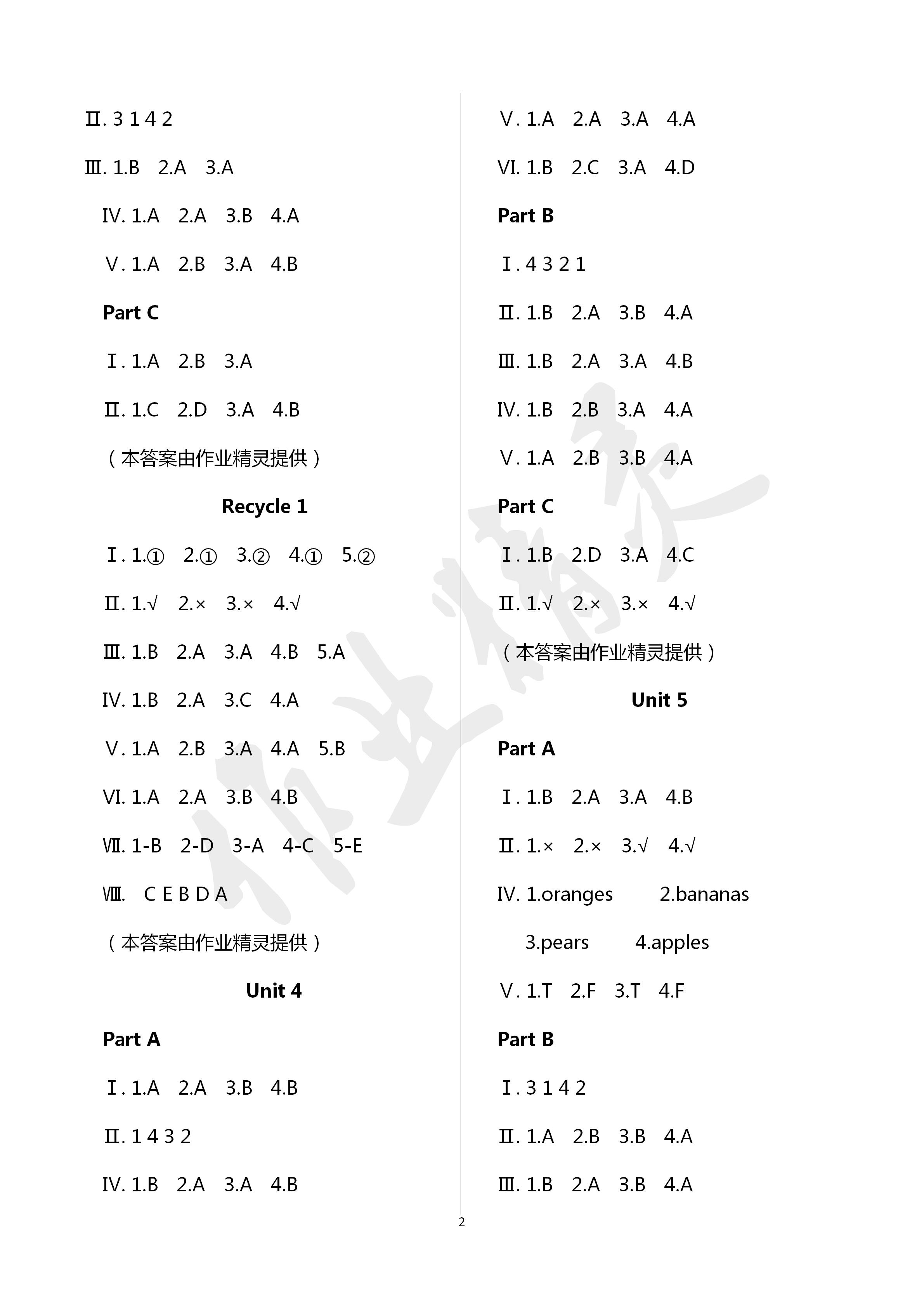 2020年云南省标准教辅同步指导训练与检测三年级英语下册人教版 第2页