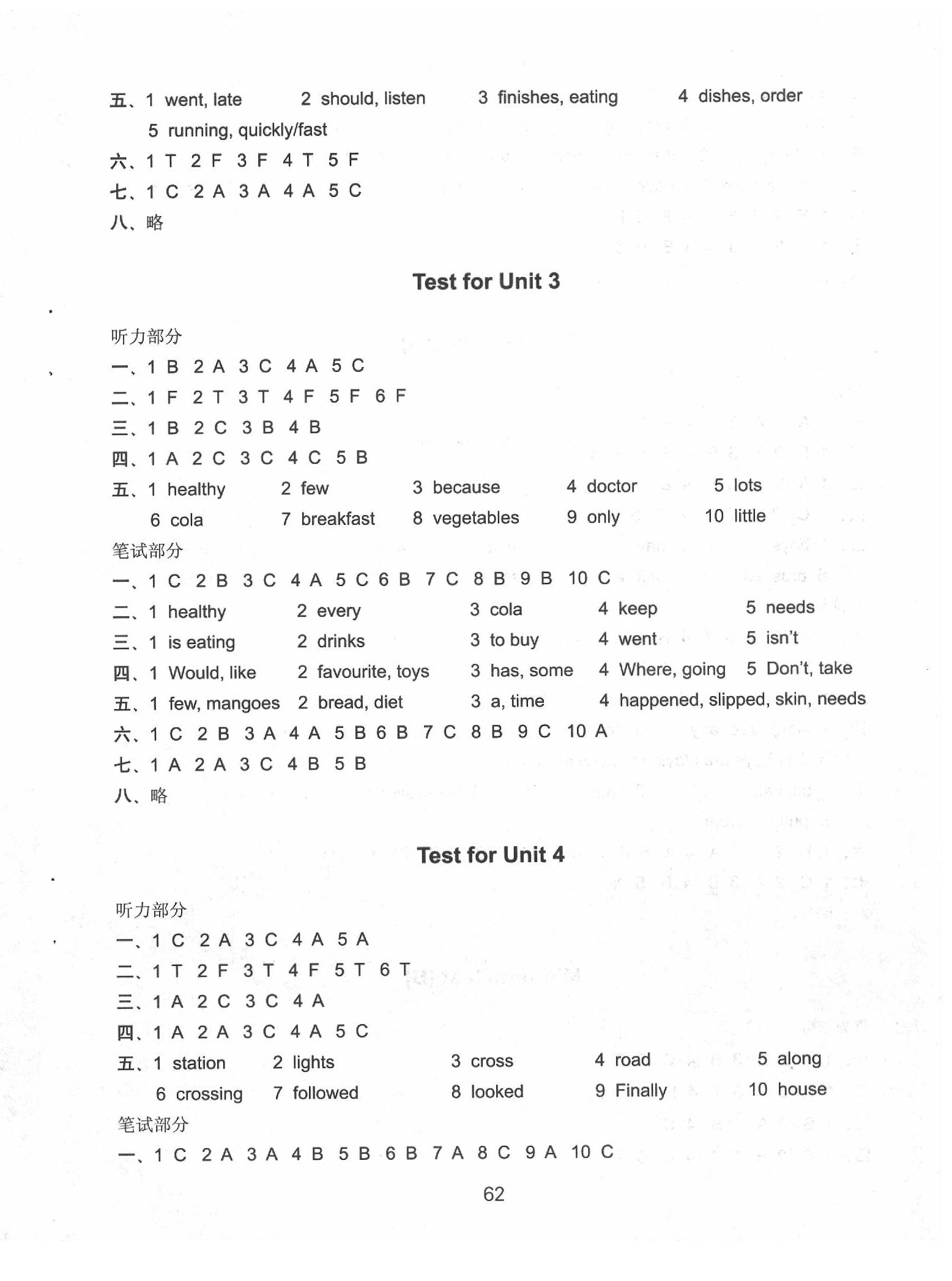 2020年練習(xí)與測(cè)試小學(xué)英語(yǔ)活頁(yè)卷六年級(jí)下冊(cè)譯林版 參考答案第2頁(yè)