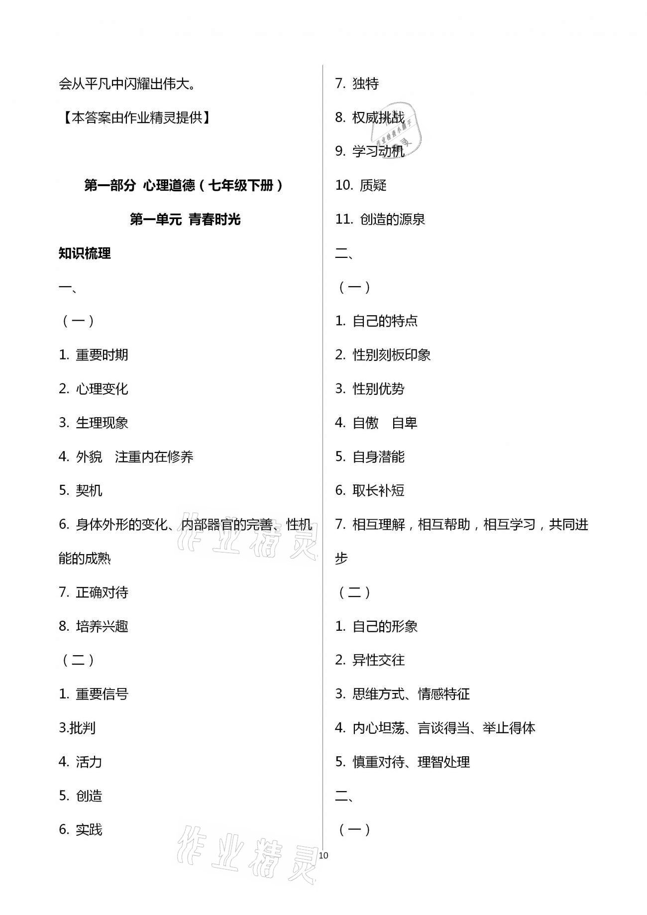 2020年學(xué)習(xí)之友九年級(jí)道德與法治全一冊(cè) 第10頁(yè)