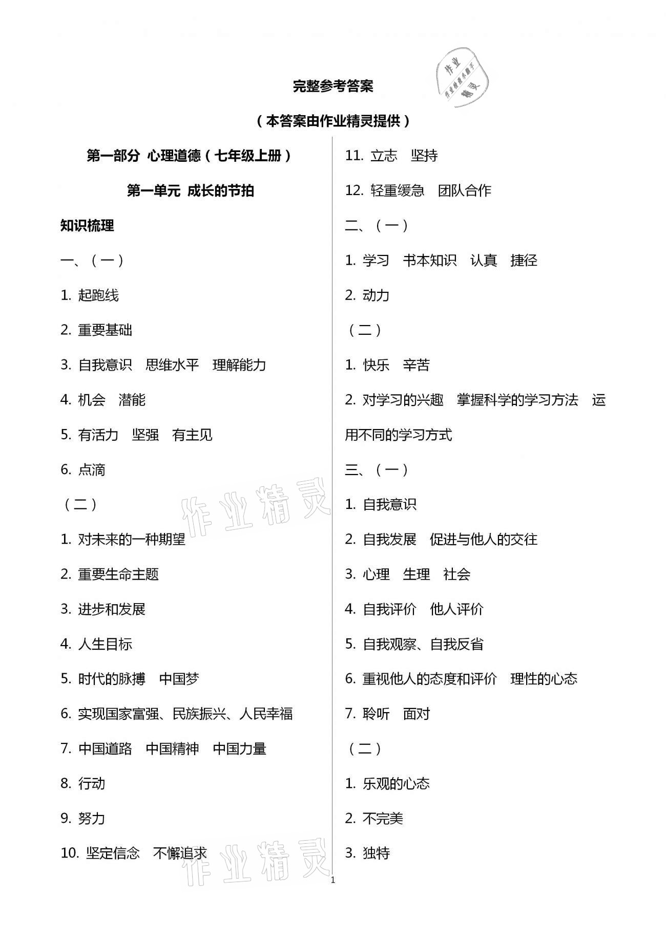 2020年學習之友九年級道德與法治全一冊 第1頁