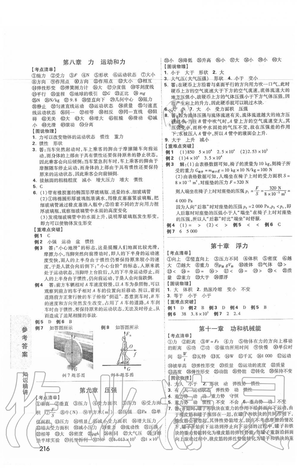 2020年萬(wàn)唯中考試題研究物理山西專版 參考答案第3頁(yè)