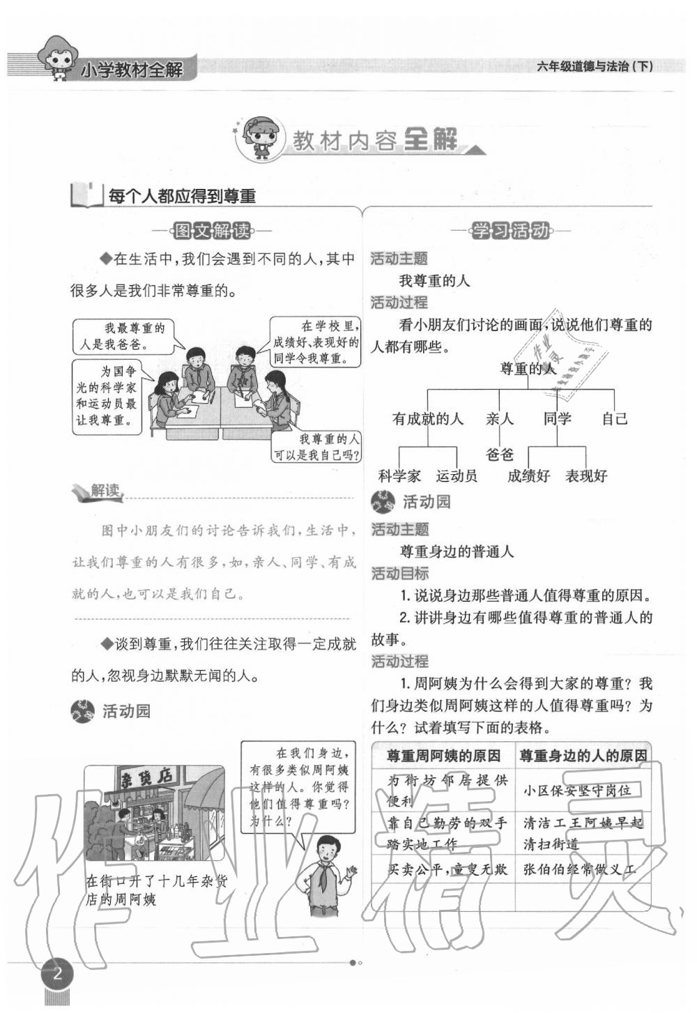 2020年教材課本六年級道德與法治下冊人教版 第2頁