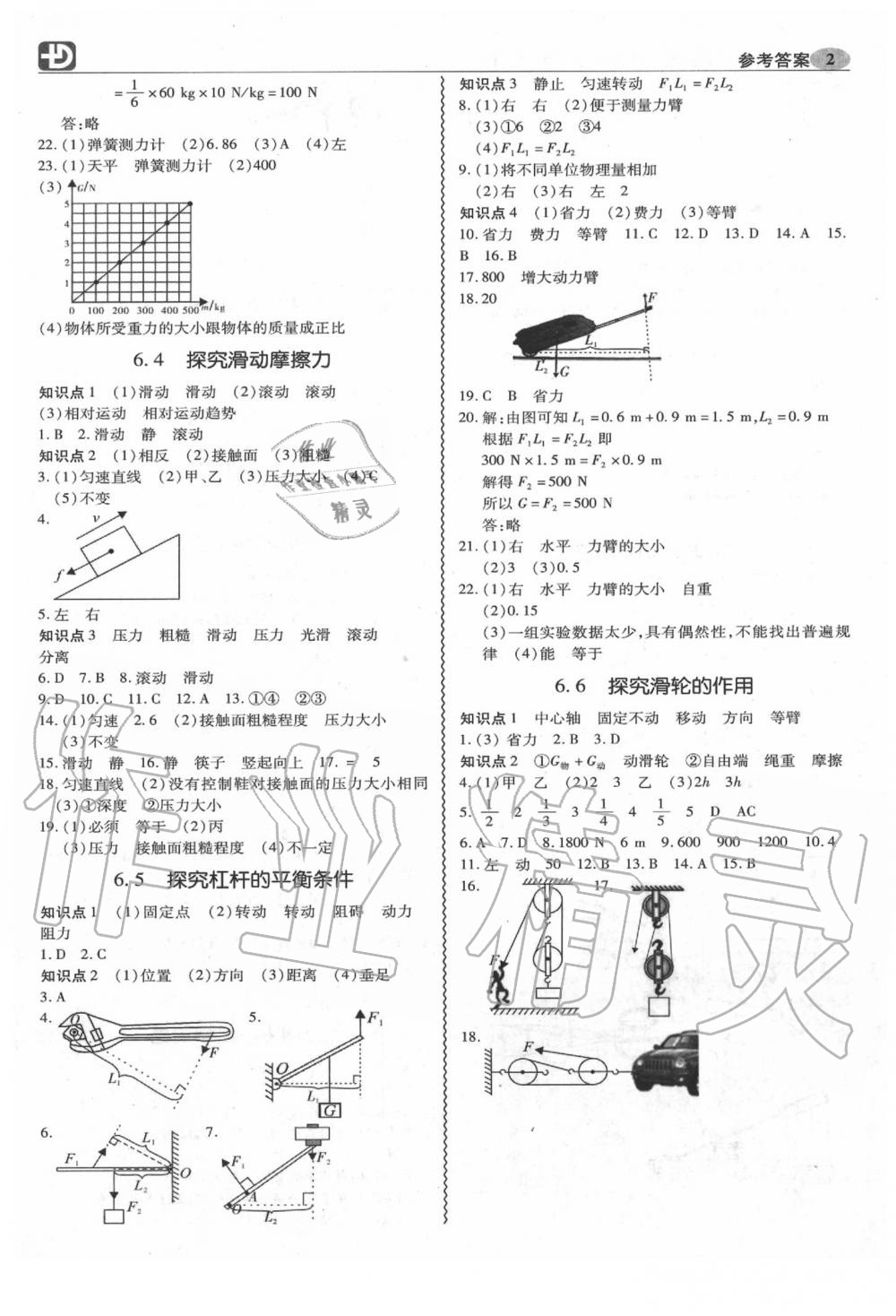 2020年零障碍导教导学案八年级物理下册沪粤版 第3页