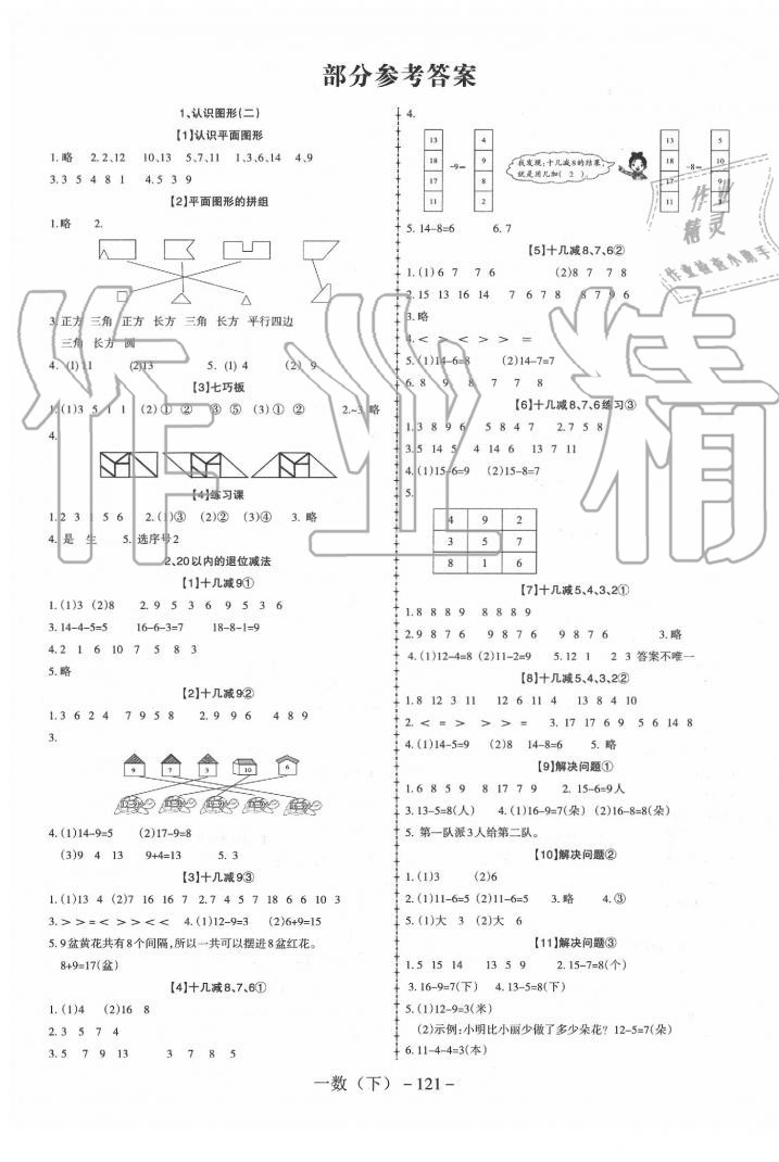 2020年小學(xué)數(shù)學(xué)學(xué)習(xí)好幫手一年級下冊人教版 第1頁