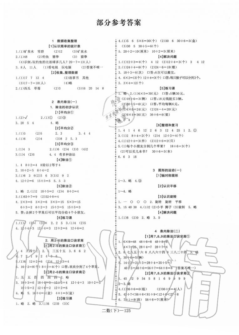 2020年小學(xué)數(shù)學(xué)學(xué)習(xí)好幫手二年級(jí)下冊(cè)人教版 第1頁(yè)