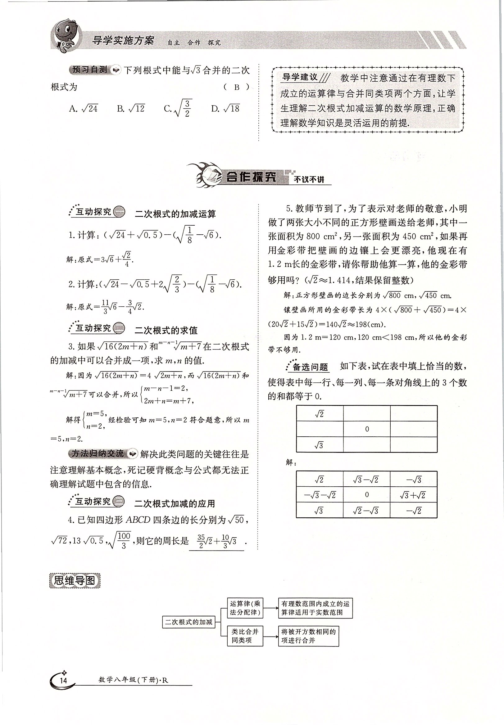 2020年三段六步導學案八年級數(shù)學下冊人教版 第14頁