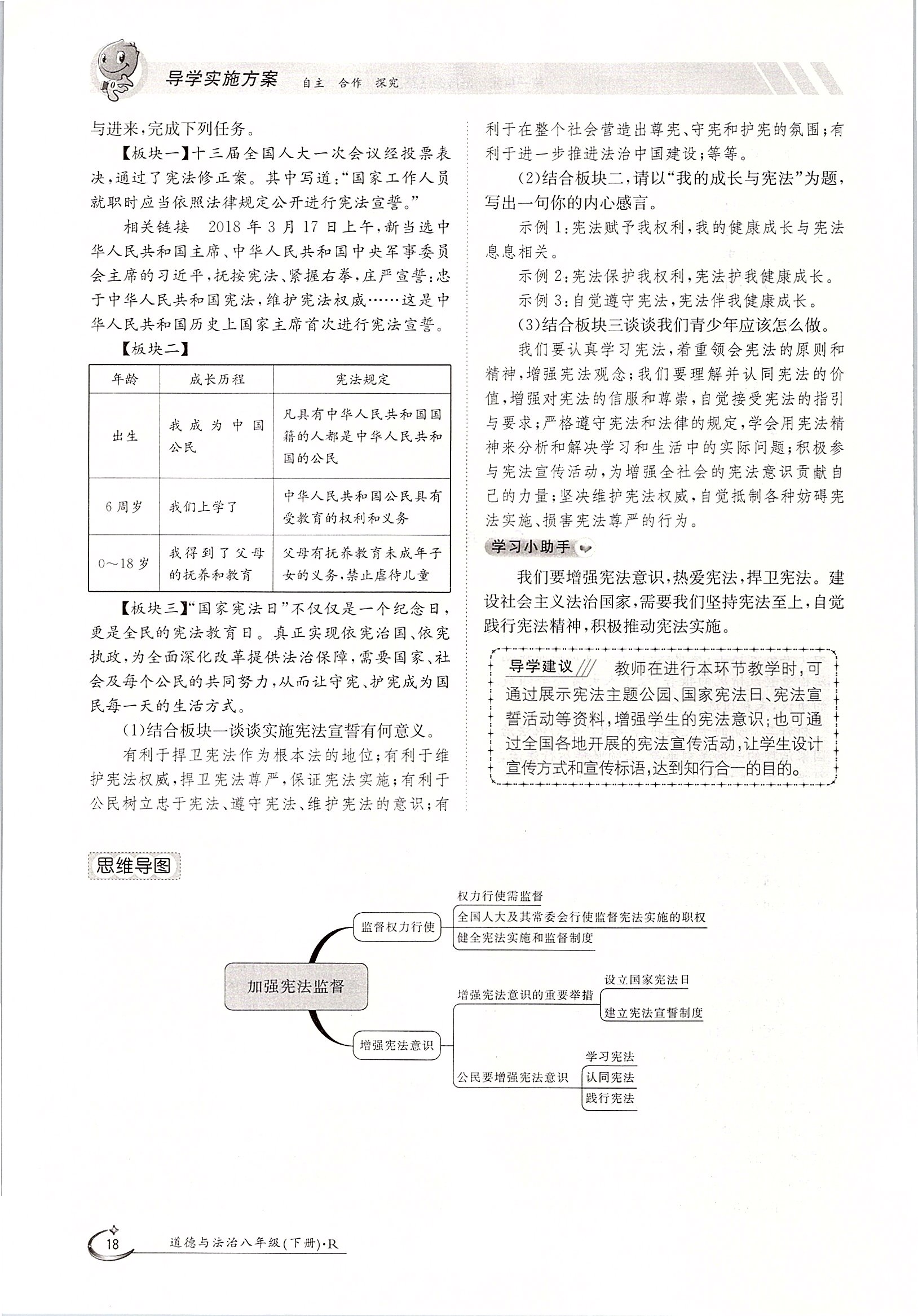 2020年三段六步导学案八年级道德与法治下册人教版 第18页