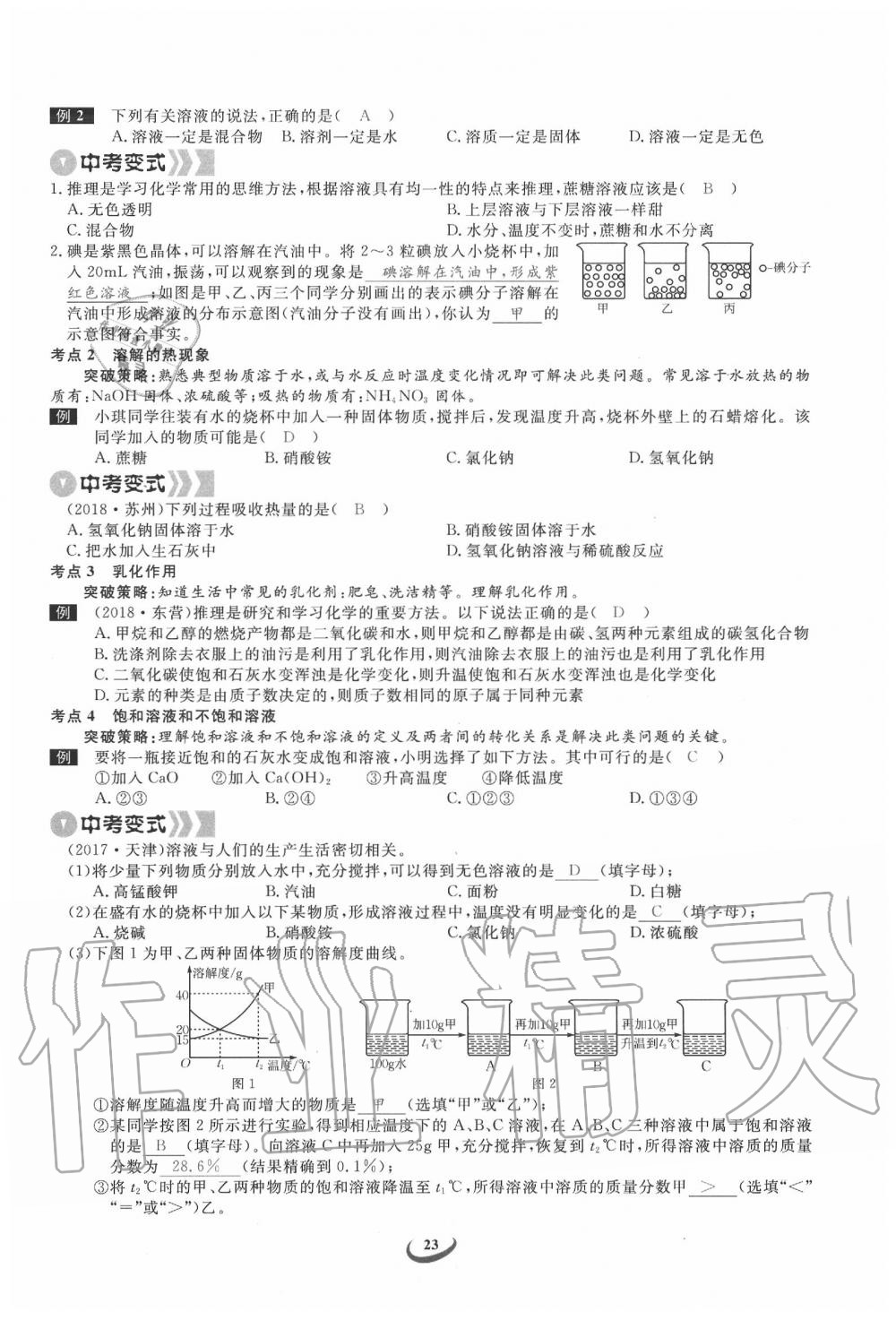 2020年思维新观察中考化学 第23页