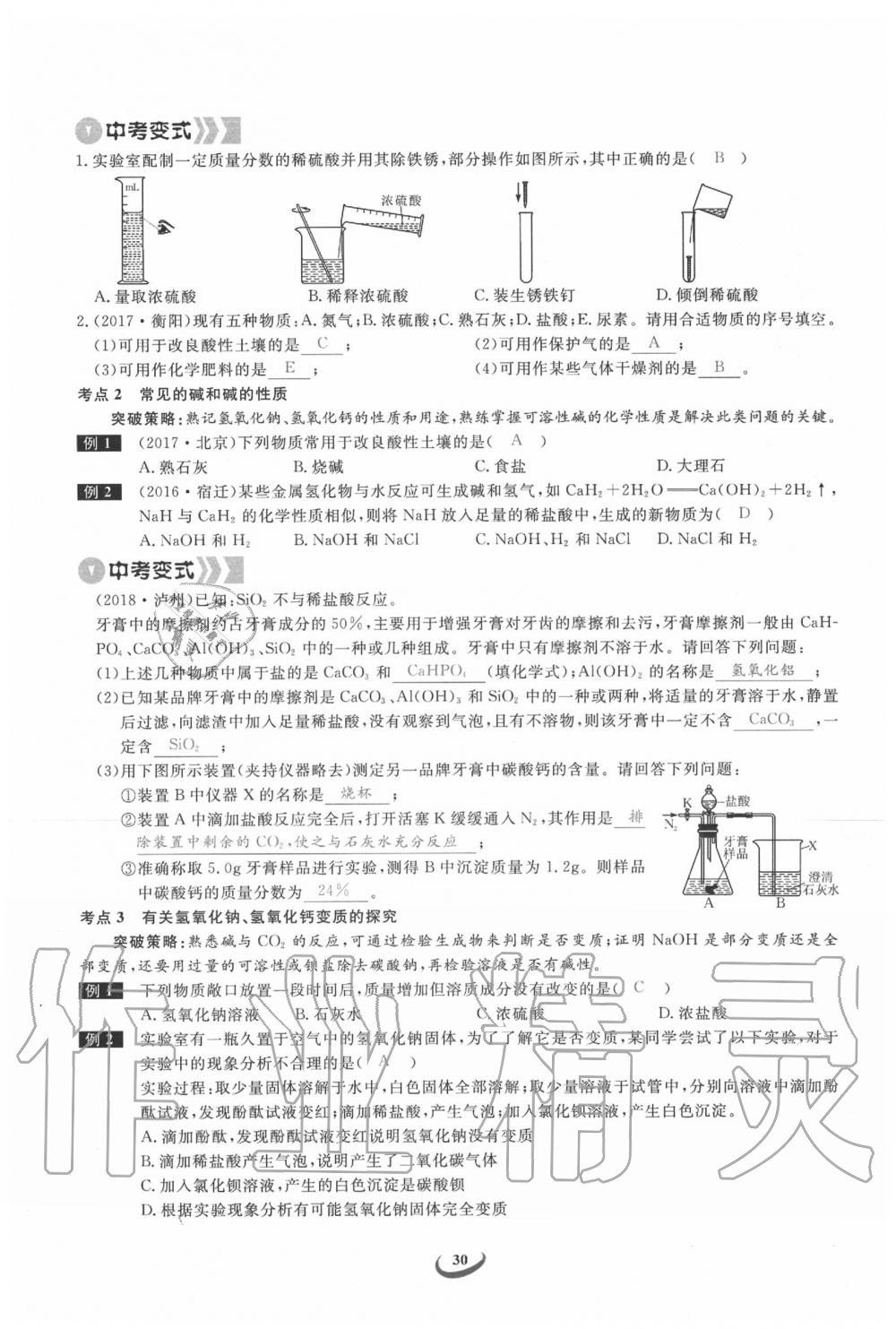 2020年思维新观察中考化学 第30页