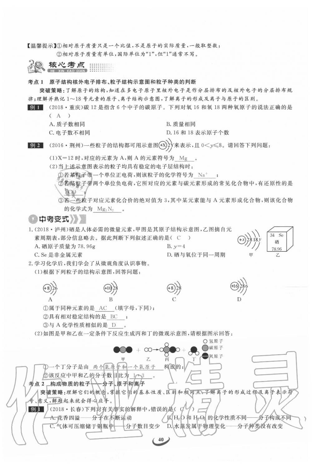 2020年思維新觀察中考化學(xué) 第40頁