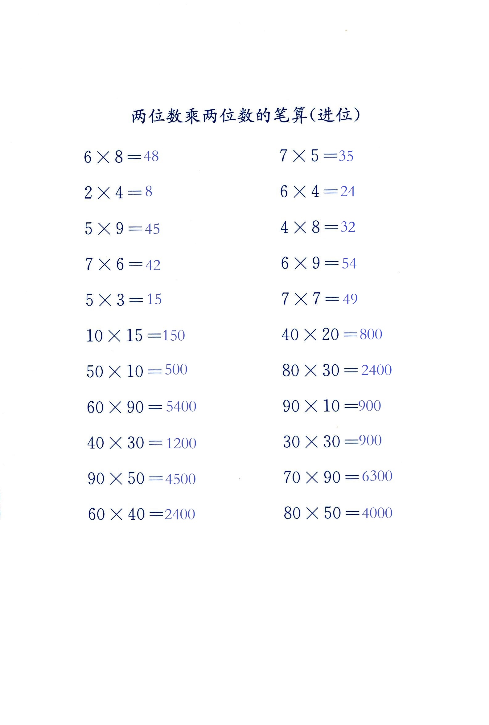 2020年口算能手三年级数学下册苏教版 第4页