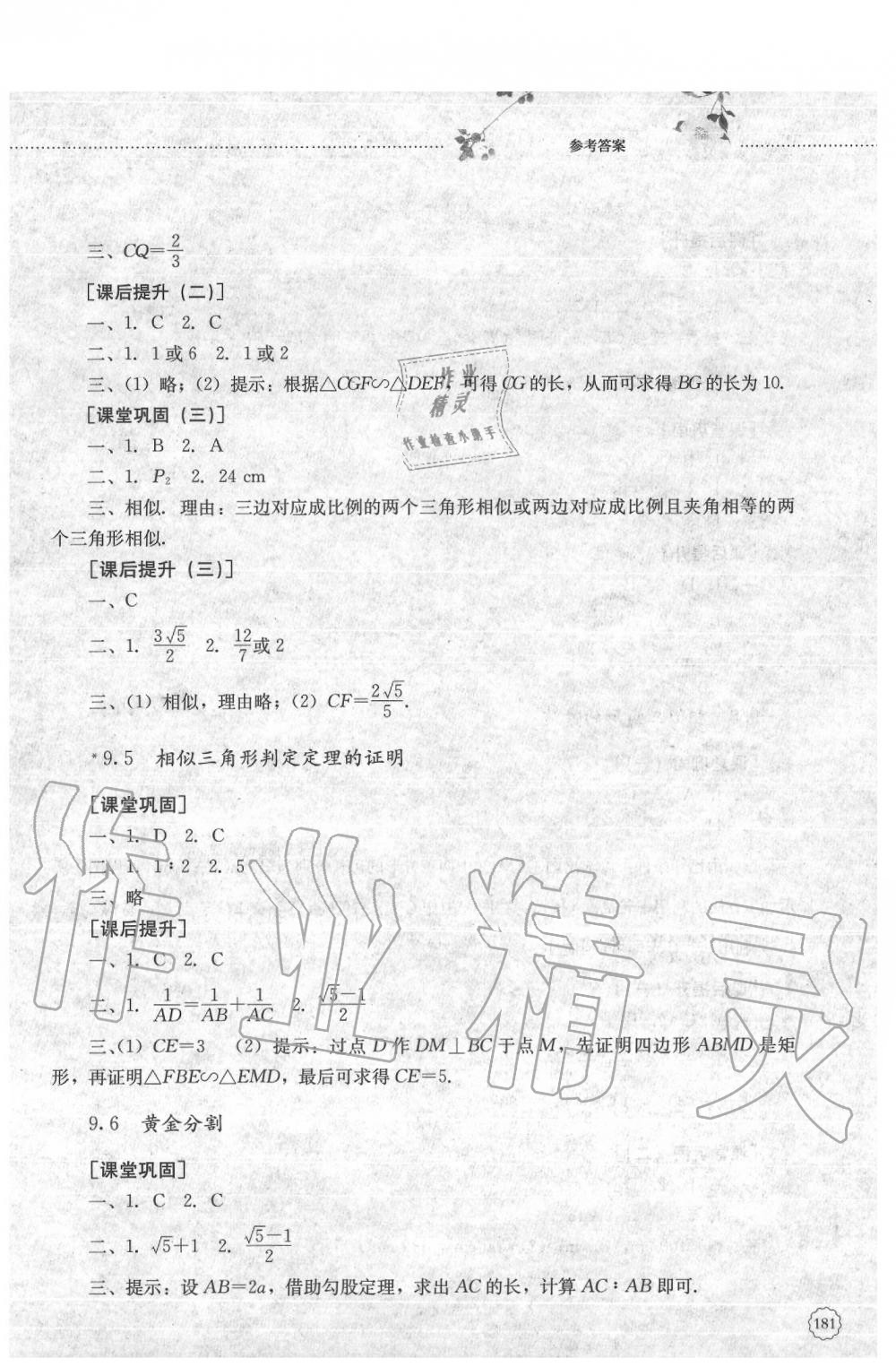 2020年同步訓(xùn)練六年級數(shù)學(xué)下冊魯教版山東文藝出版社 參考答案第3頁