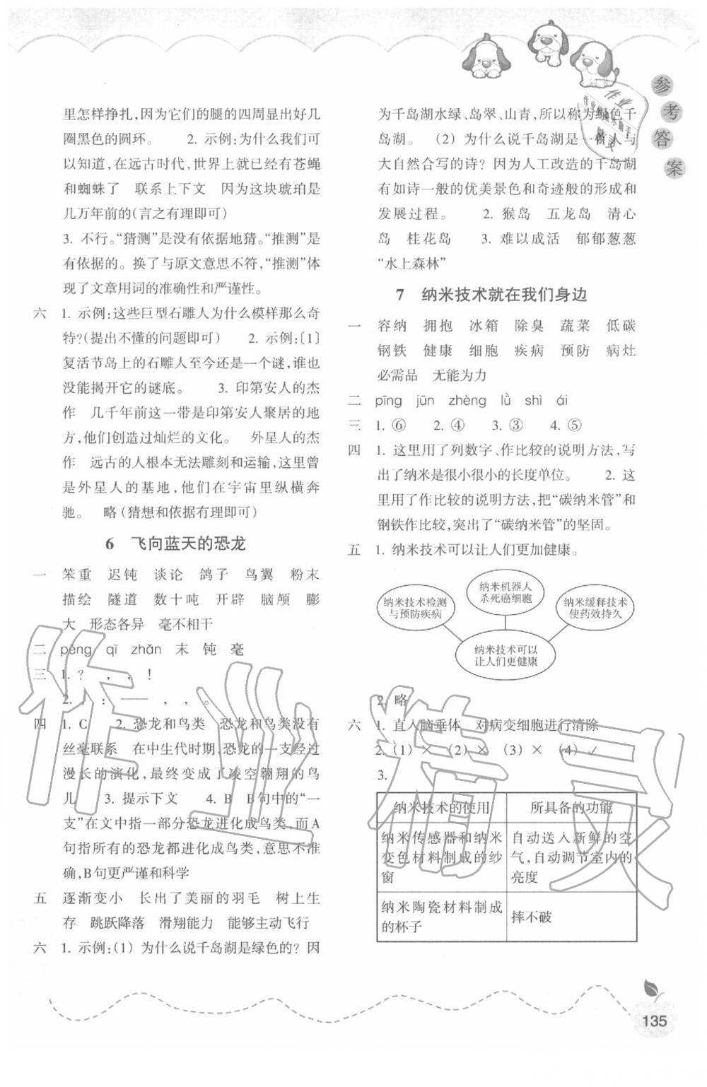 2020年小學(xué)語文課時(shí)特訓(xùn)四年級(jí)下冊(cè)人教版 參考答案第3頁