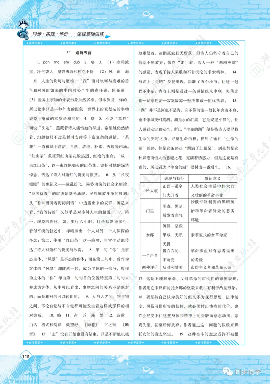 2020年同步实践评价课程基础训练湖南少年儿童出版社九年级语文下册人教版 第2页