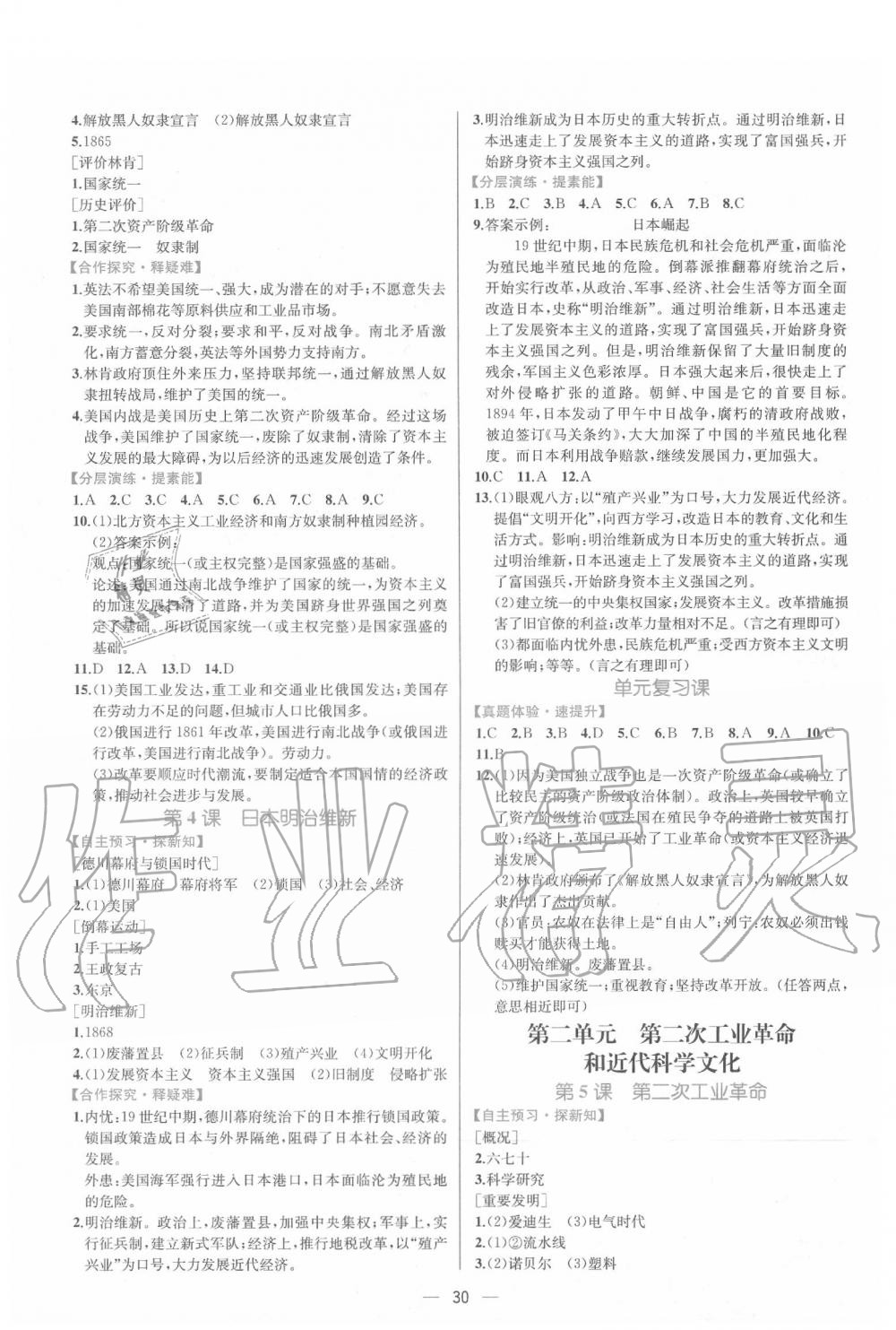 2020年同步導(dǎo)學(xué)案課時(shí)練九年級(jí)世界歷史下冊(cè)人教版 第2頁(yè)