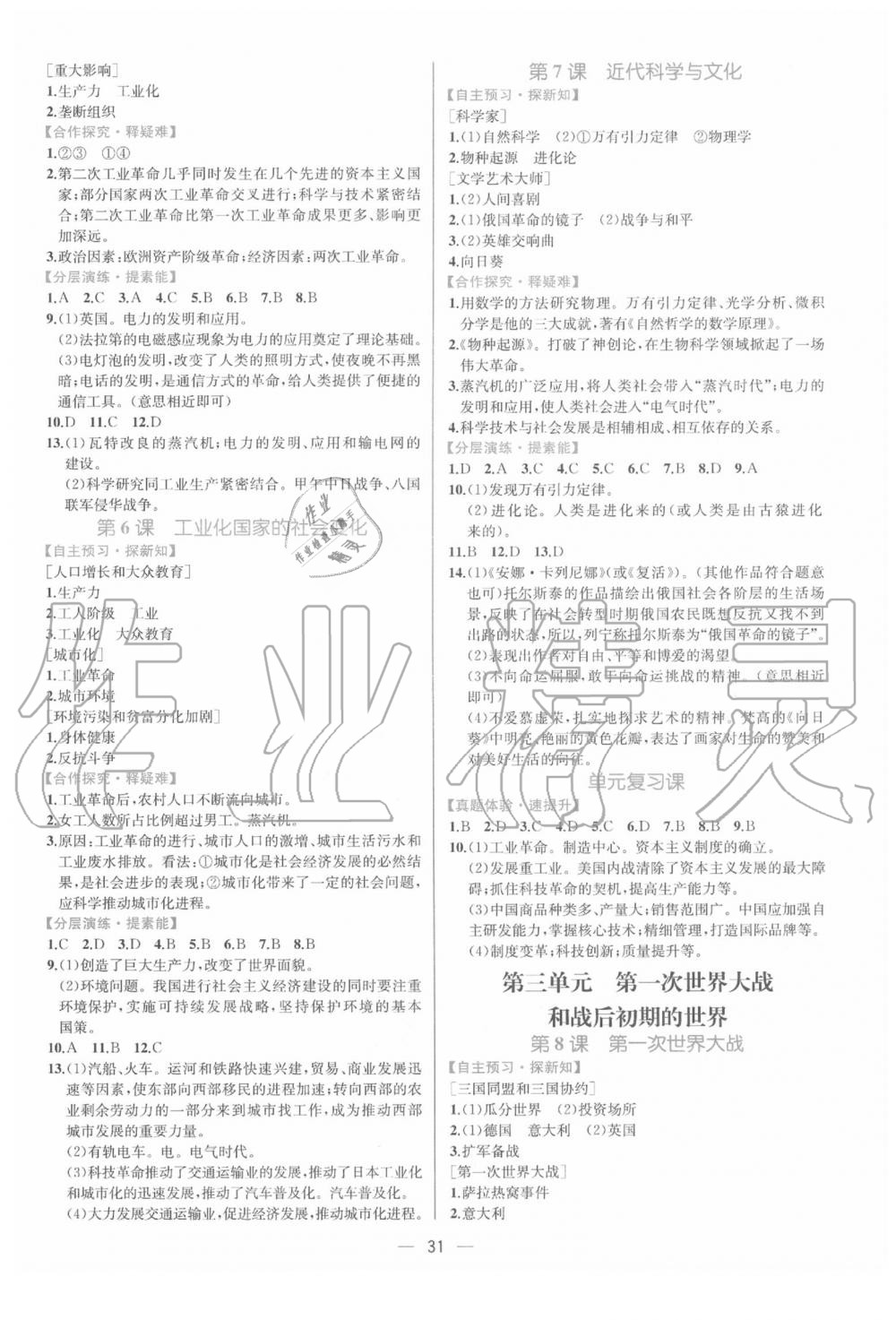 2020年同步導(dǎo)學(xué)案課時練九年級世界歷史下冊人教版 第3頁