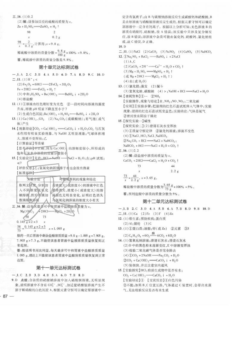 2020年點撥訓練九年級化學下冊人教版安徽專版 第4頁