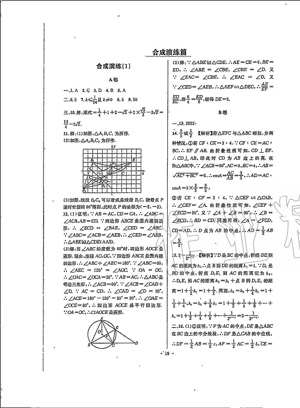 2020年中考数学合成演练30天 第19页