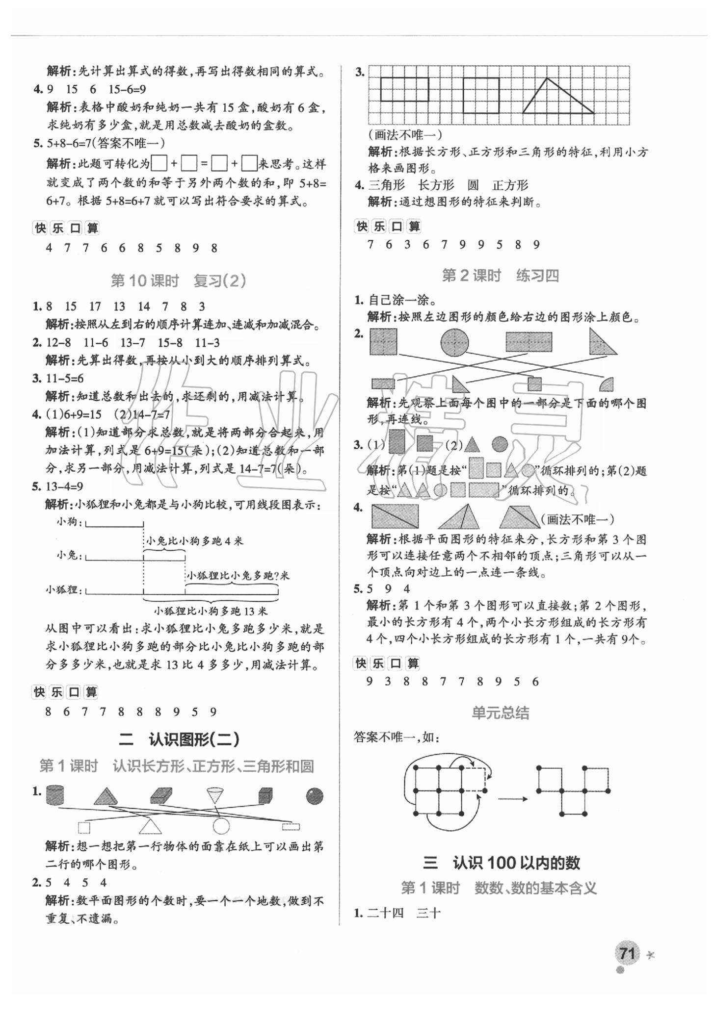 2020年小學(xué)學(xué)霸作業(yè)本一年級數(shù)學(xué)下冊蘇教版 第3頁